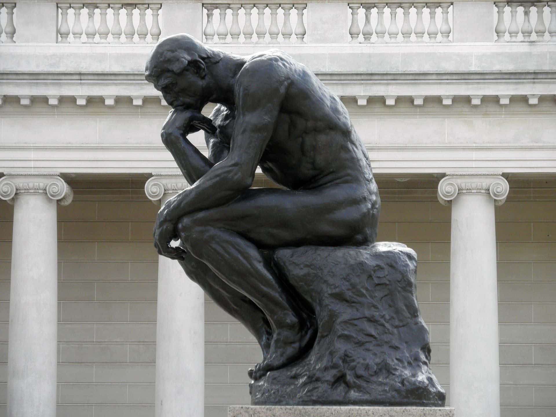 The_ Thinker_ Statue_ Classical_ Artwork Wallpaper