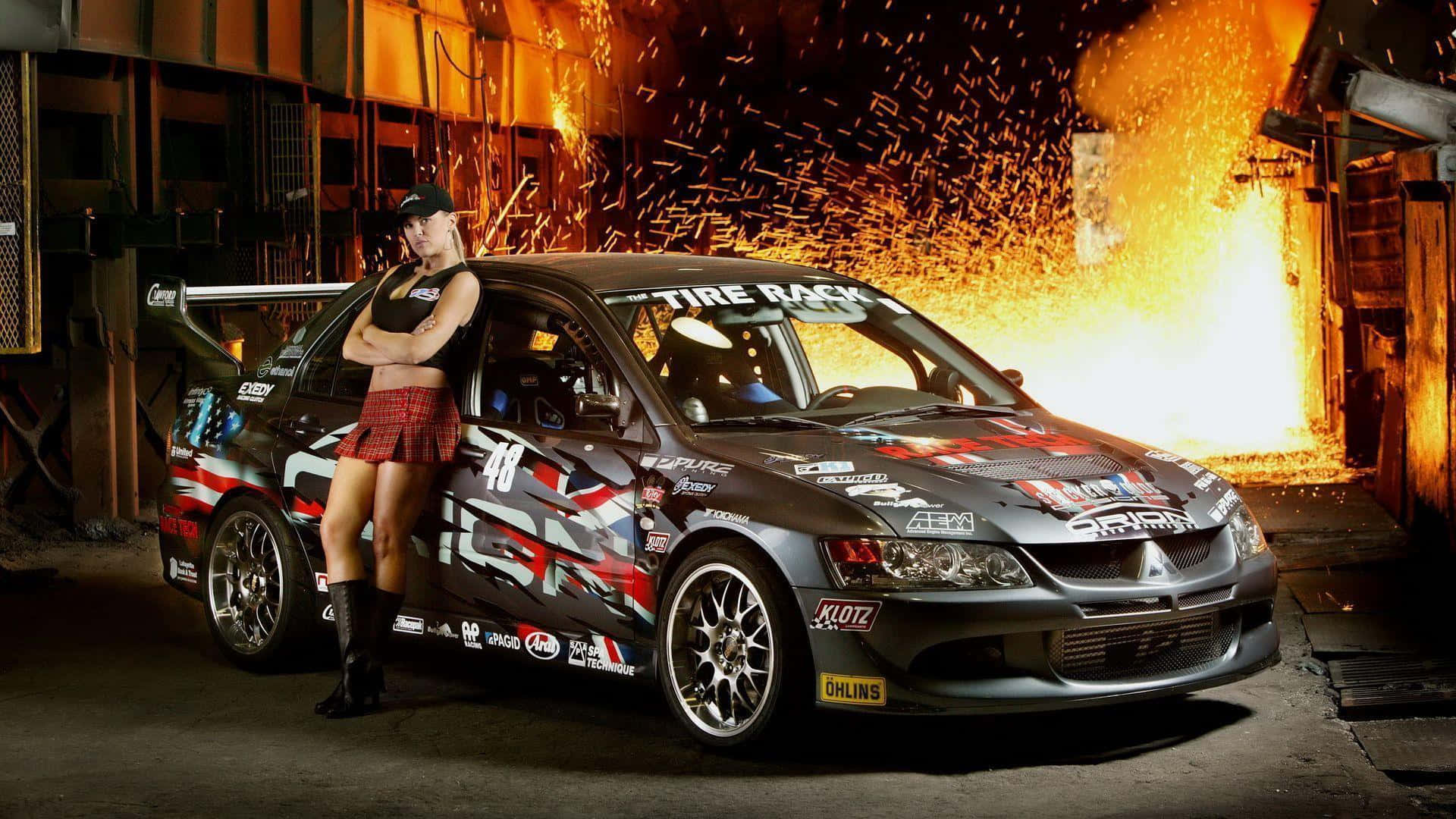 'the Thrill Of Racing – Mitsubishi Lancer Evolution' Wallpaper