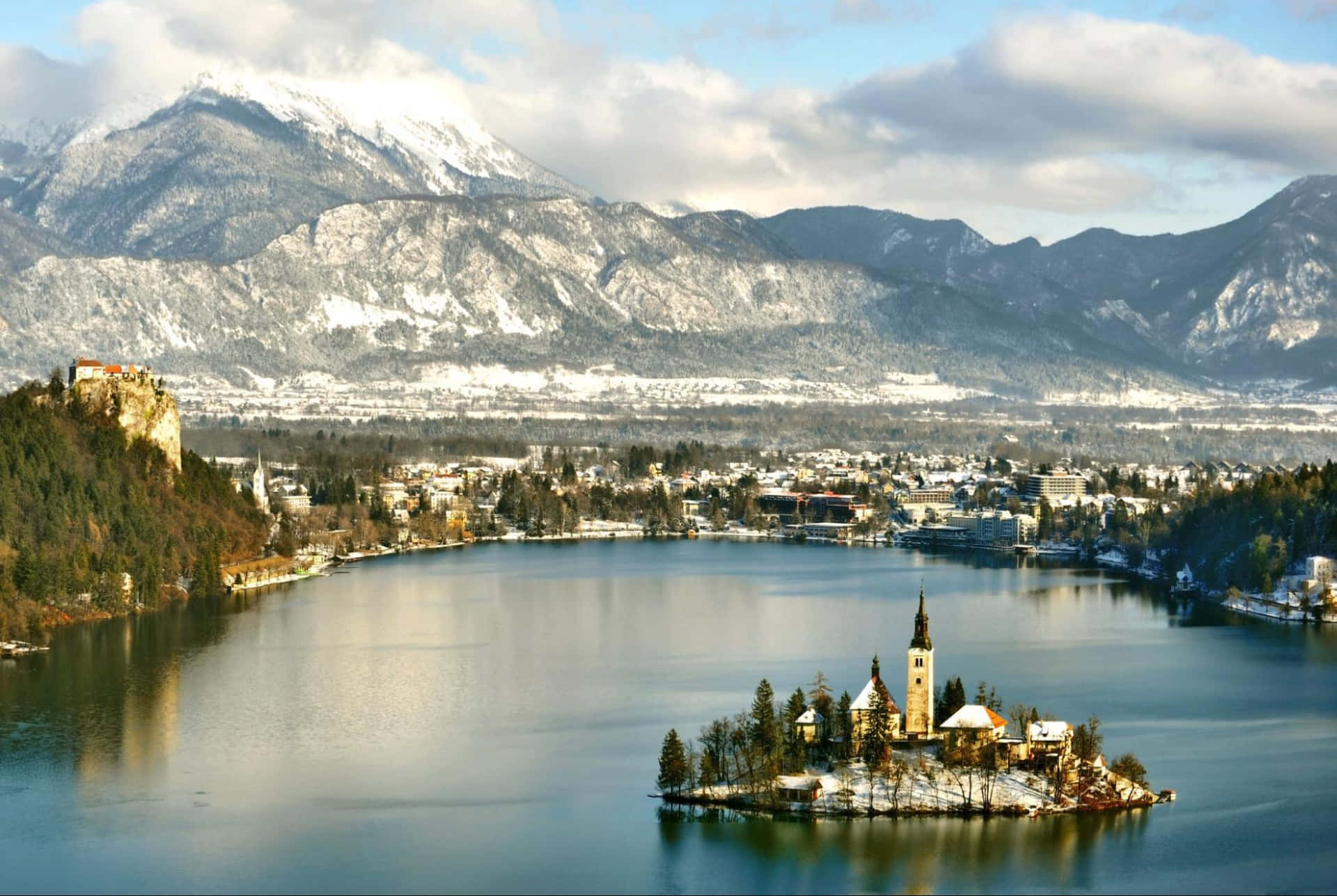 The Town Of Bled And Lake Bled Wallpaper