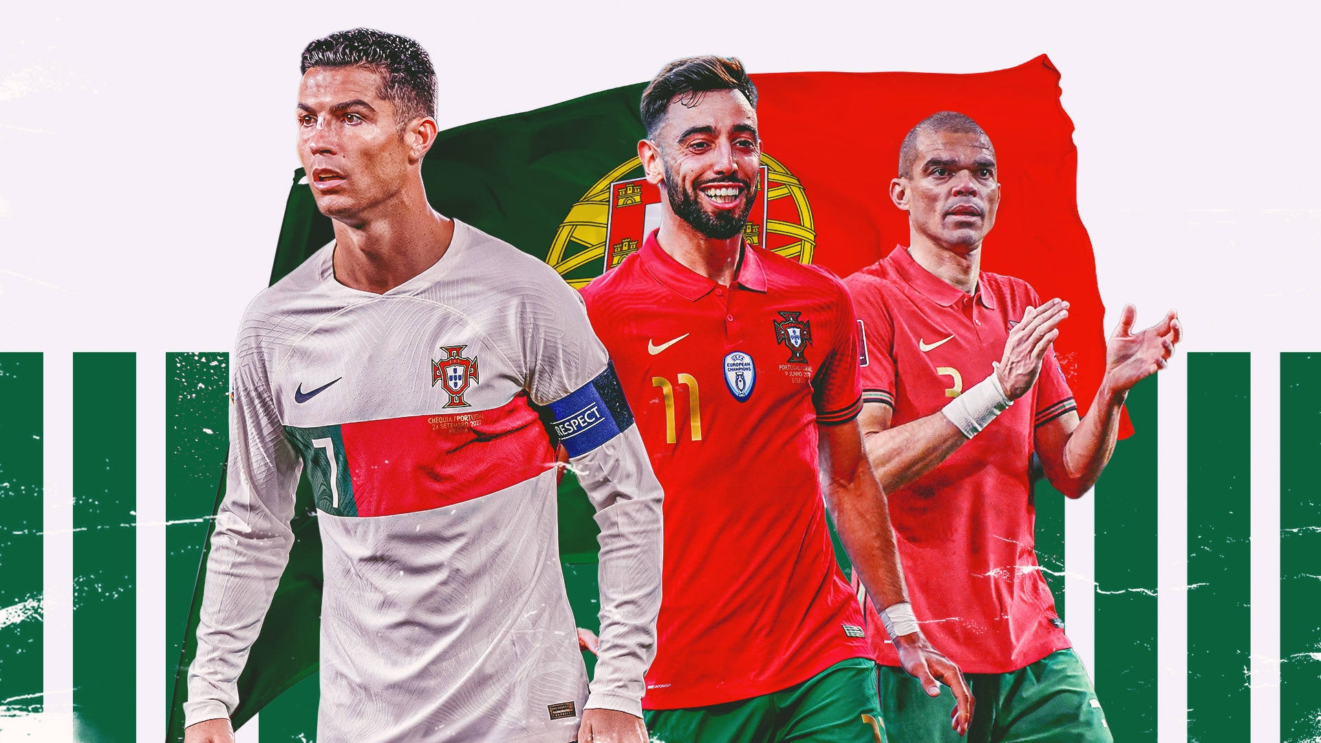 Il Trio Della Nazionale Di Calcio Del Portogallo Sfondo