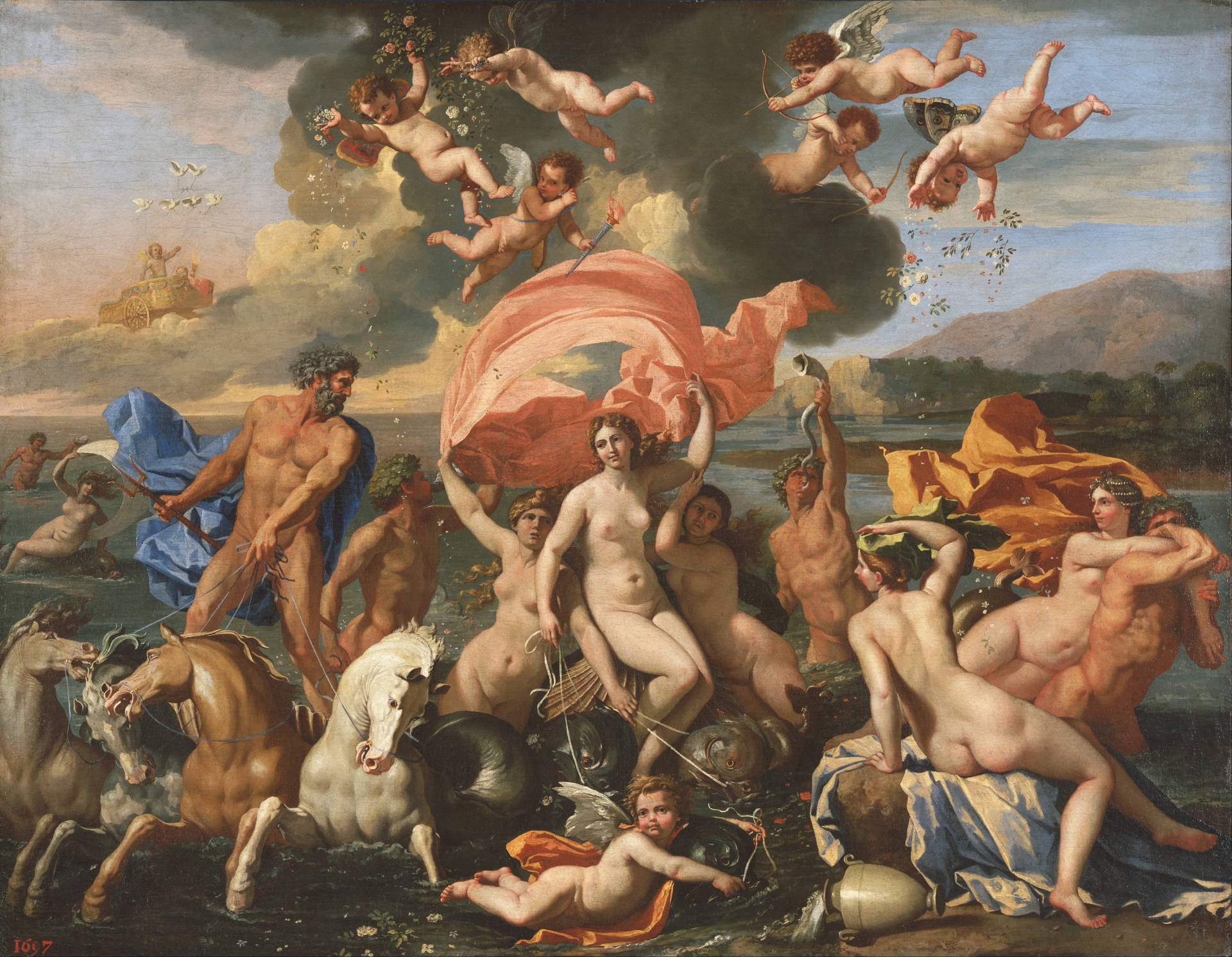 The_ Triumph_of_ Venus_ Painting Wallpaper