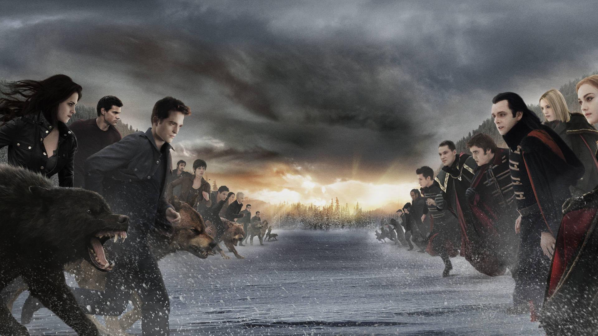 The Twilight Saga Breaking Dawn Fight Scene Wallpaper