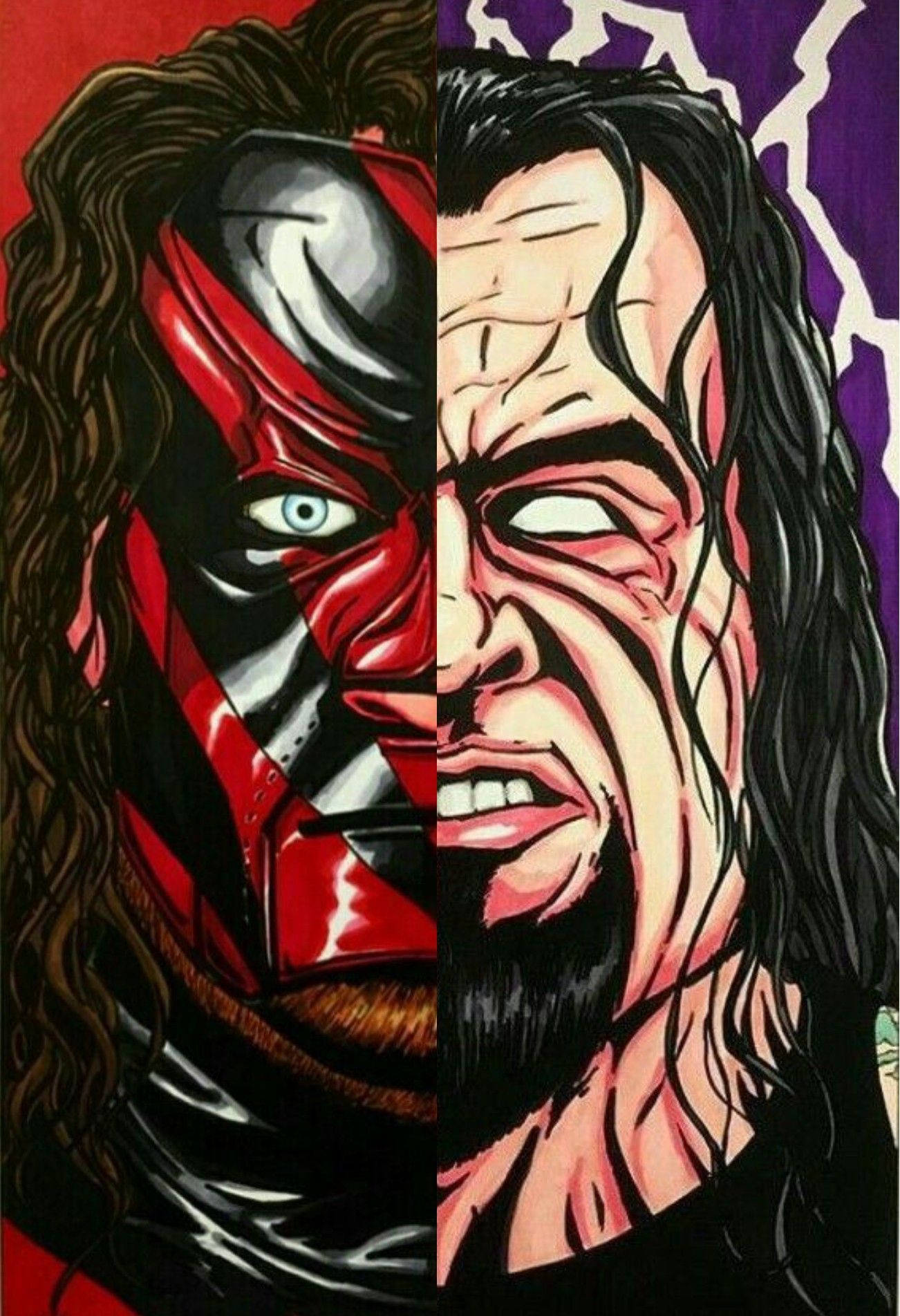The Undertaker And Kane Art Wallpaper