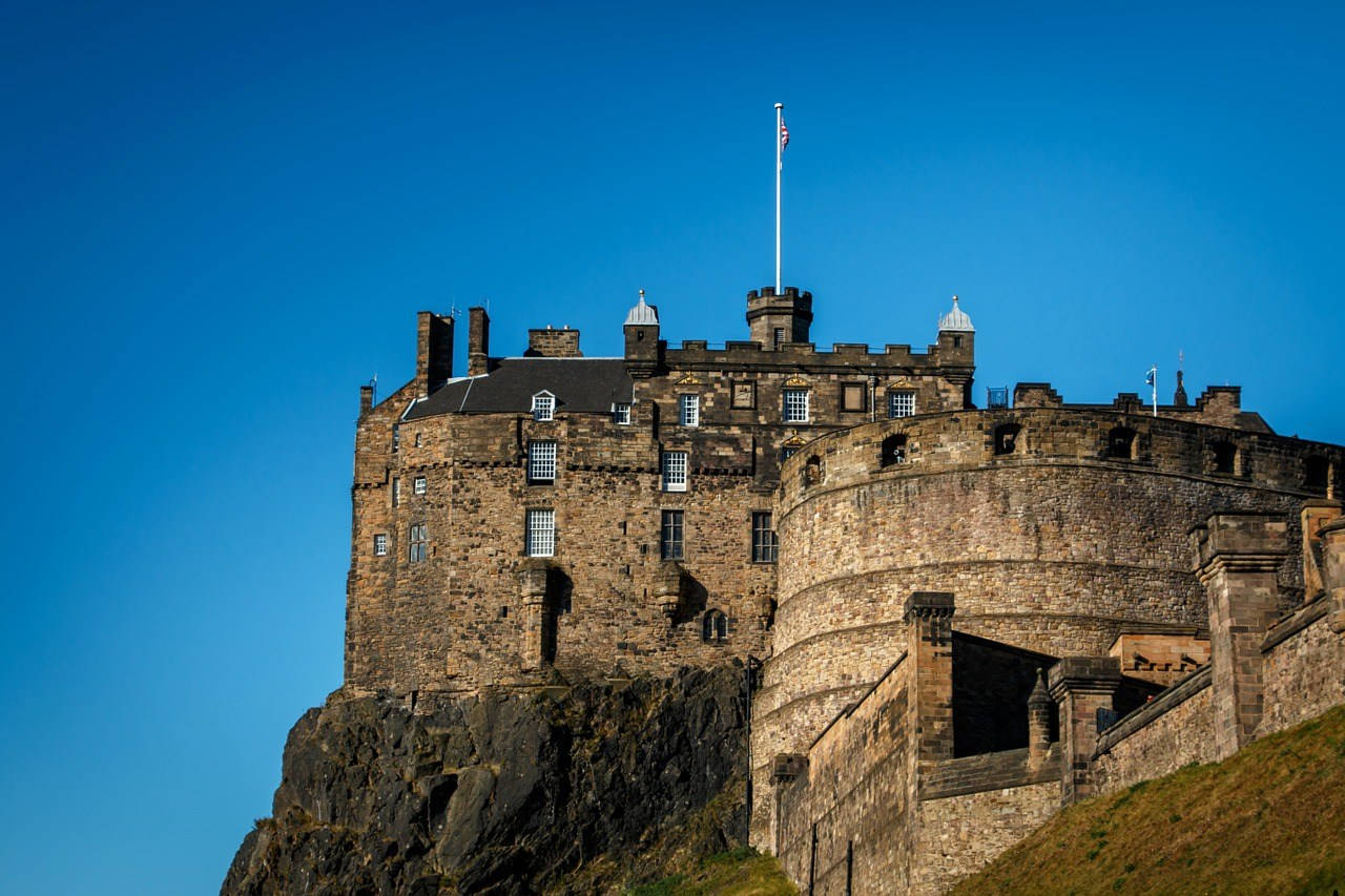 Labandera De La Unión En El Castillo De Edimburgo. Fondo de pantalla