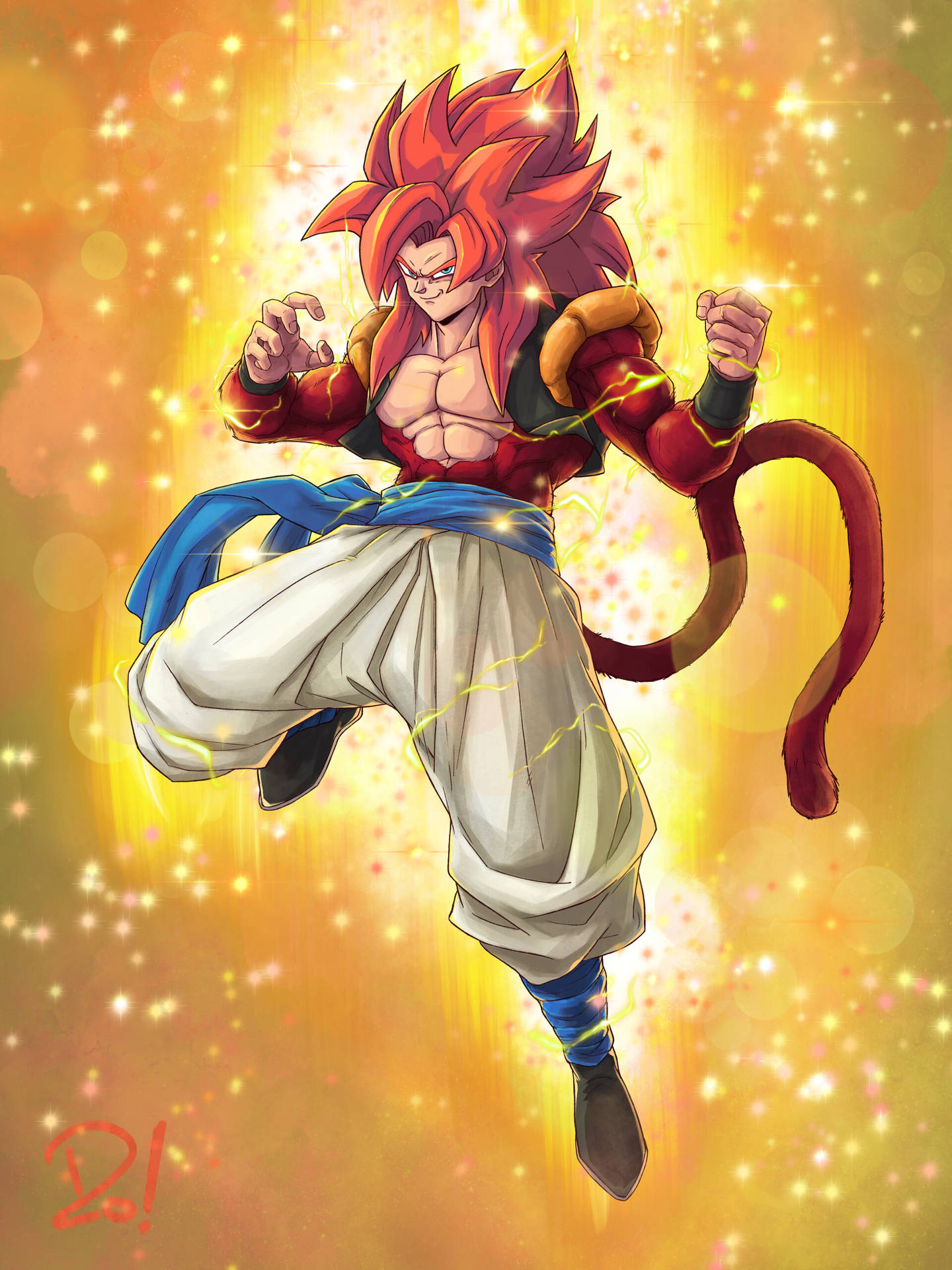 The Unstoppable Force - Gogeta In Action Wallpaper