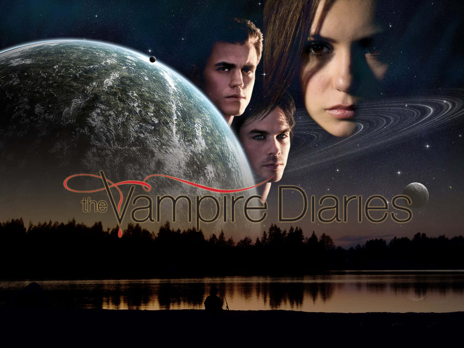 Enjoy your favourite show on the go with The Vampire Diaries Iphone Wallpaper