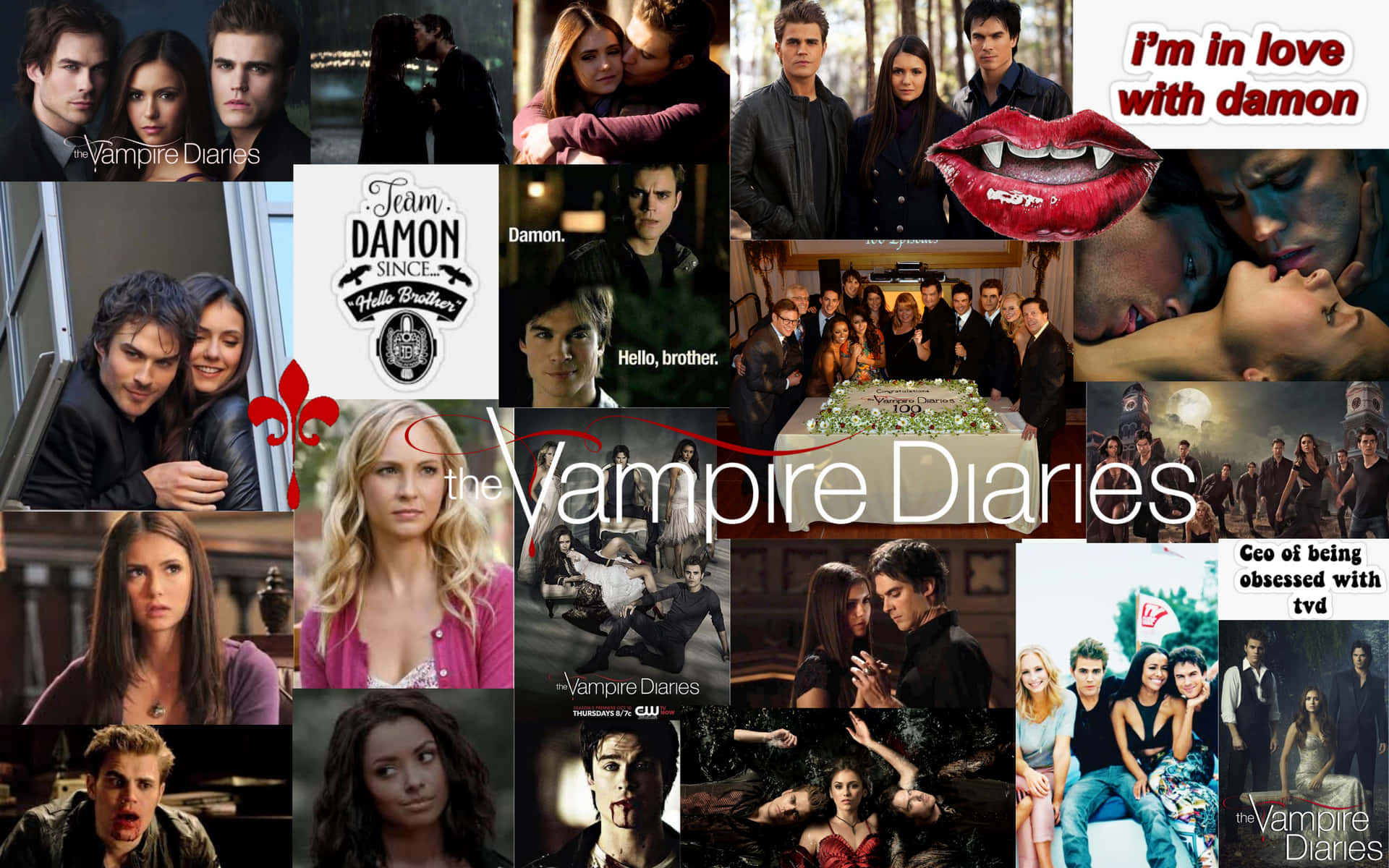 Vielspaß Beim Nachholen Des Gesamten Übernatürlichen Dramas Von The Vampire Diaries Auf Deinem Iphone! Wallpaper