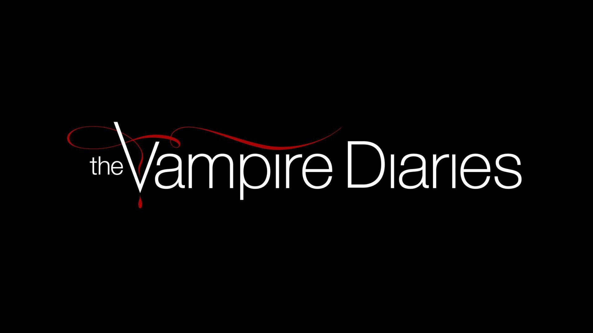 The iconic logo of 'The Vampire Diaries', a popular television series. Wallpaper