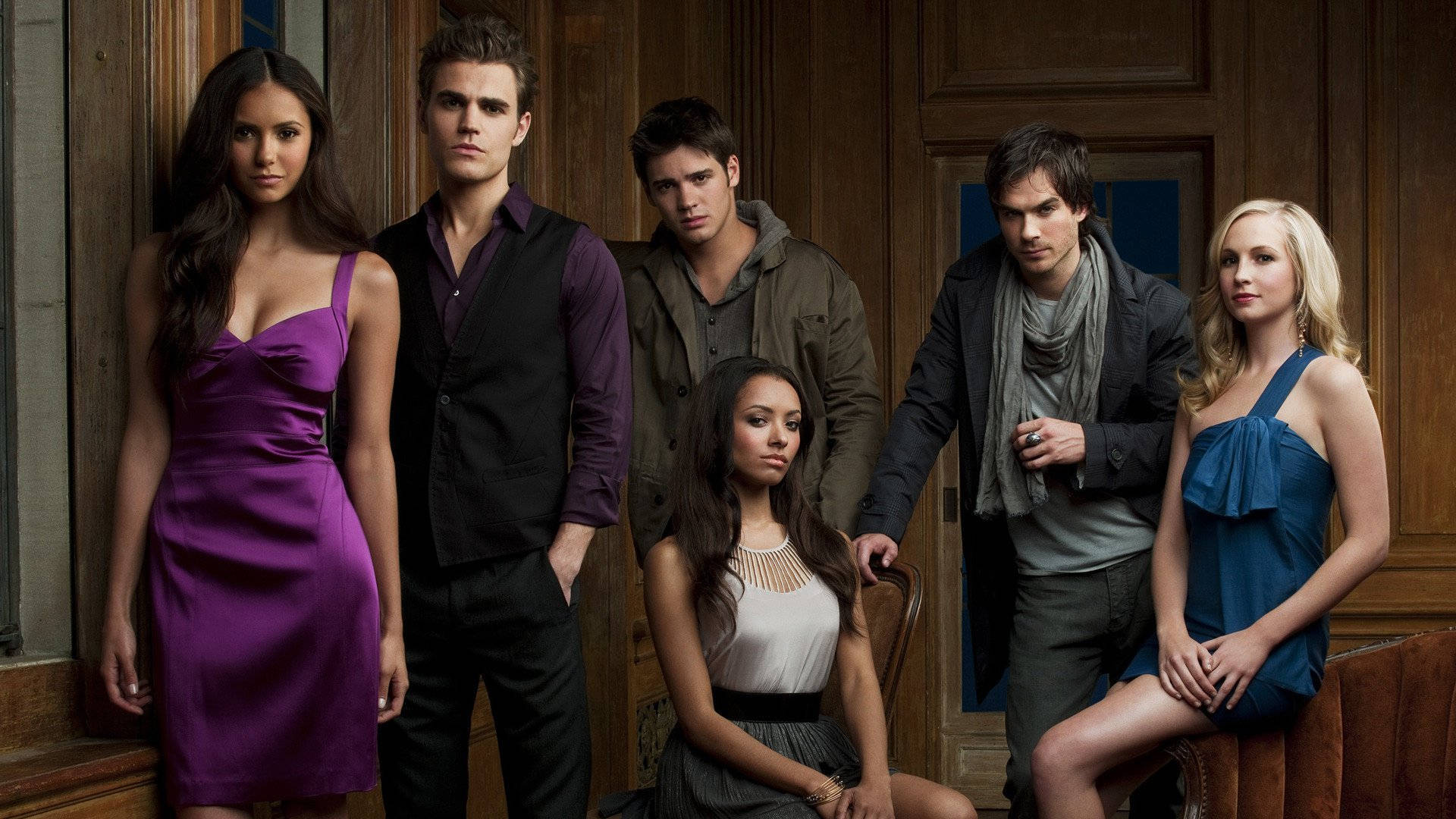 The Vampire Diaries Season 1 Promotional Shoot Wallpaper