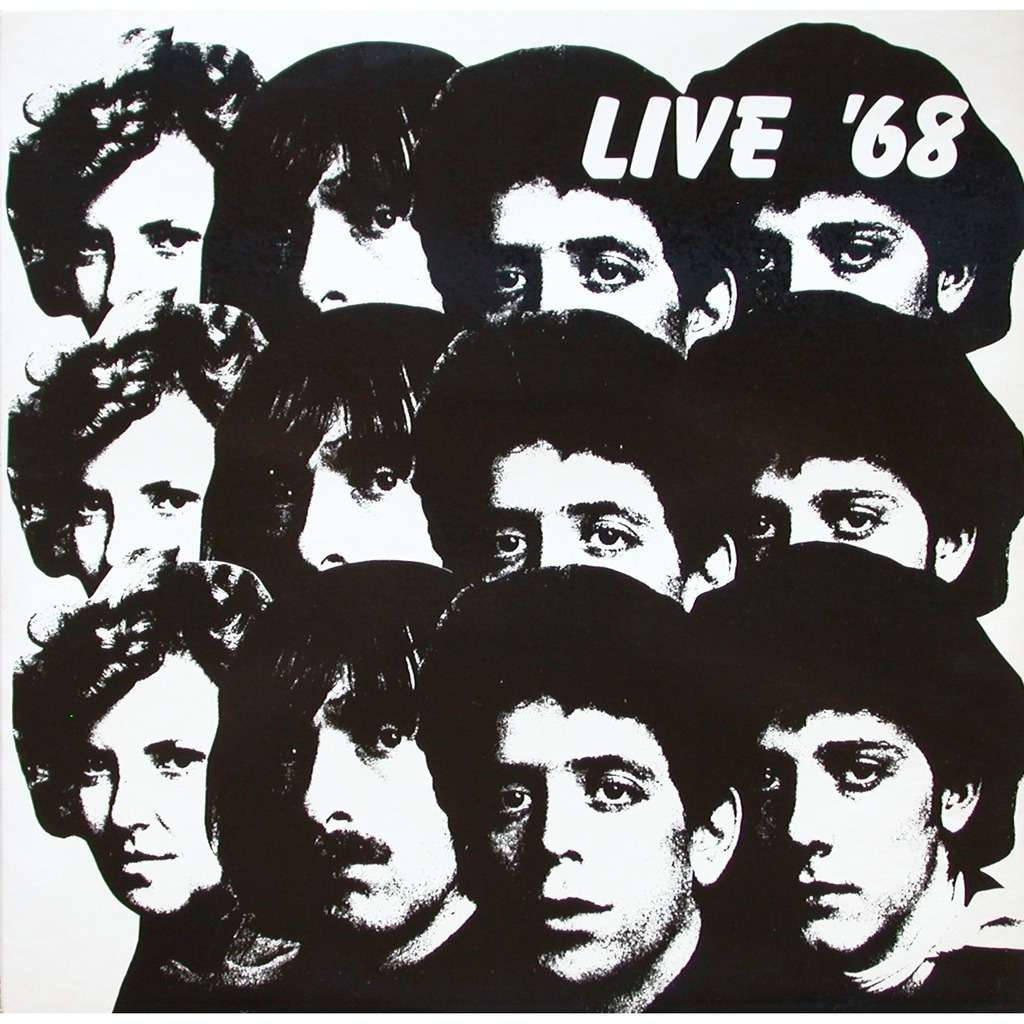 Det Velvet Underground Live 68 Monokromatisk Plakat Wallpaper