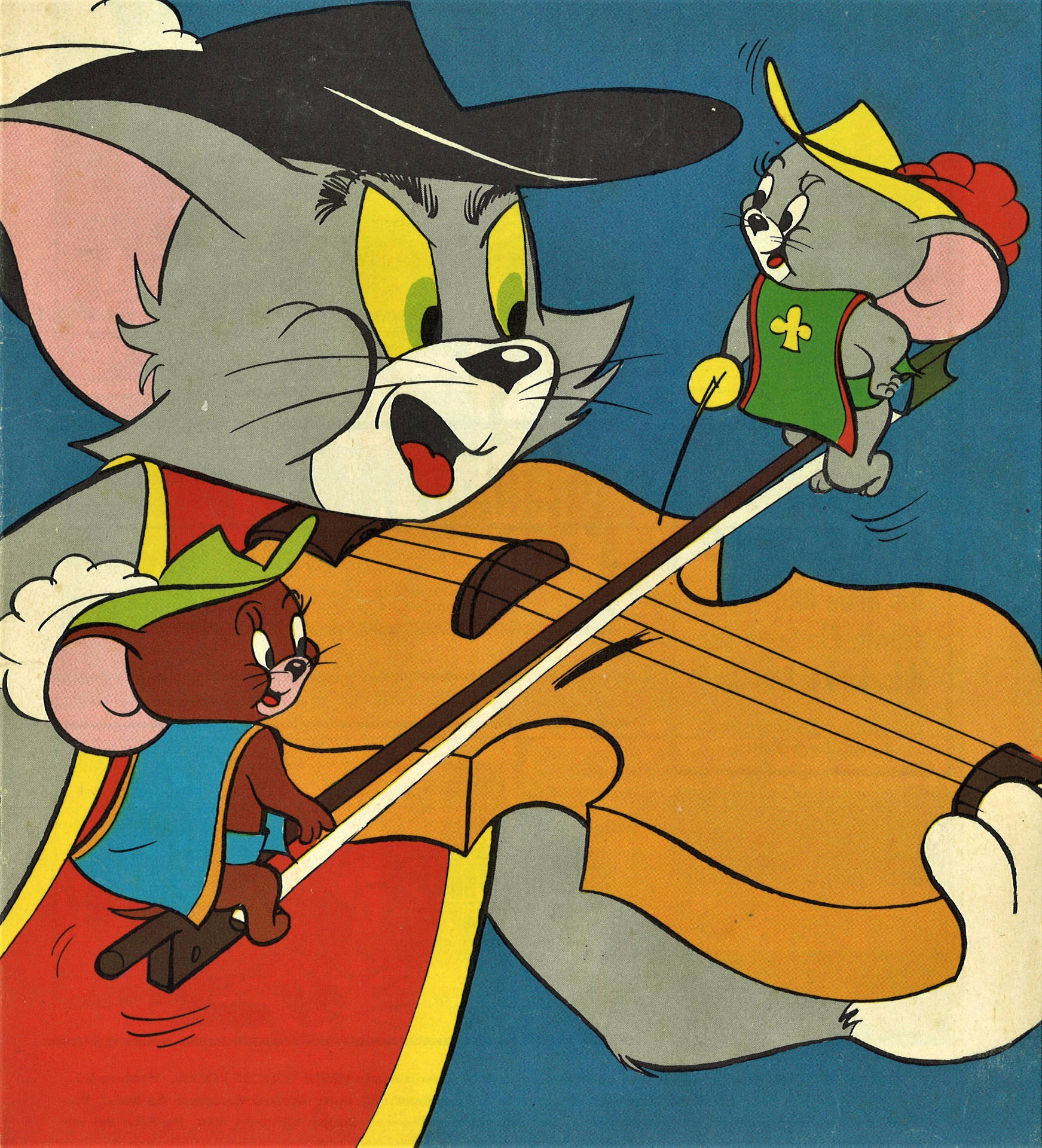 The Violin Playing Scene From Tom And Jerry Aesthetic Background