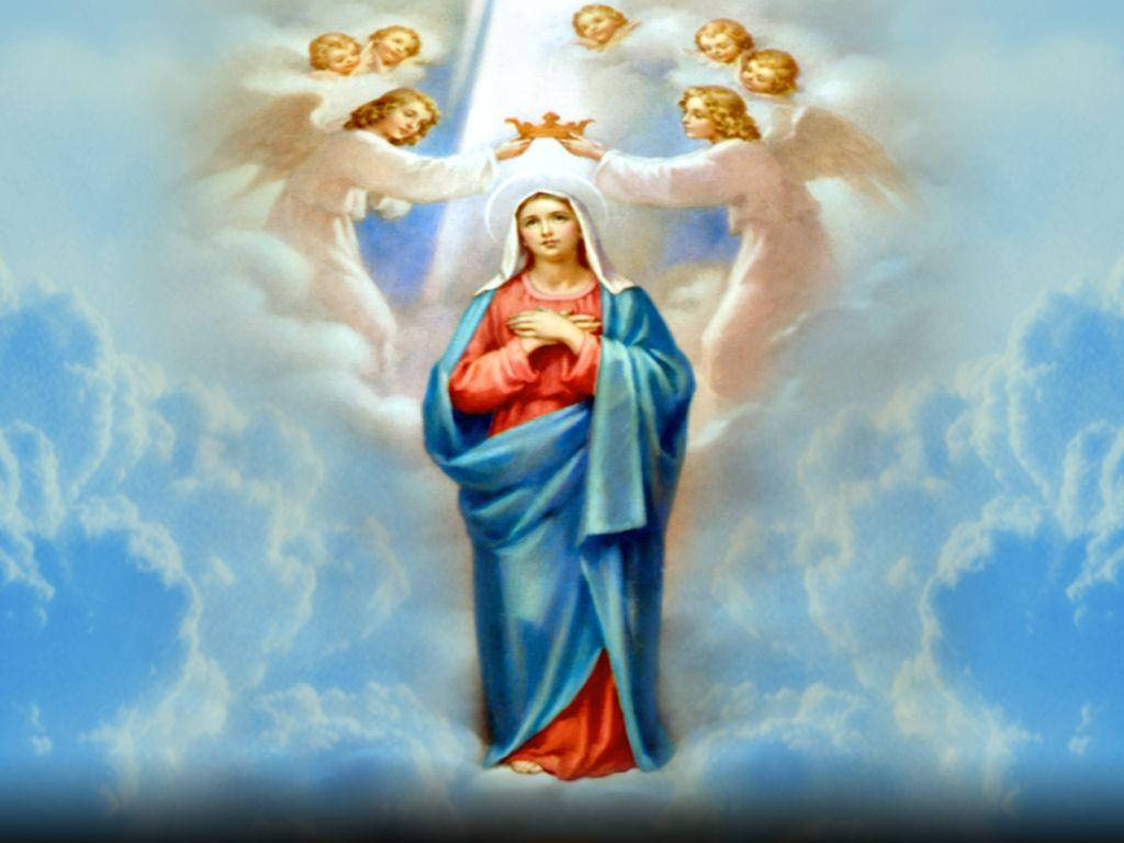 The Virgin Mary Angels Background