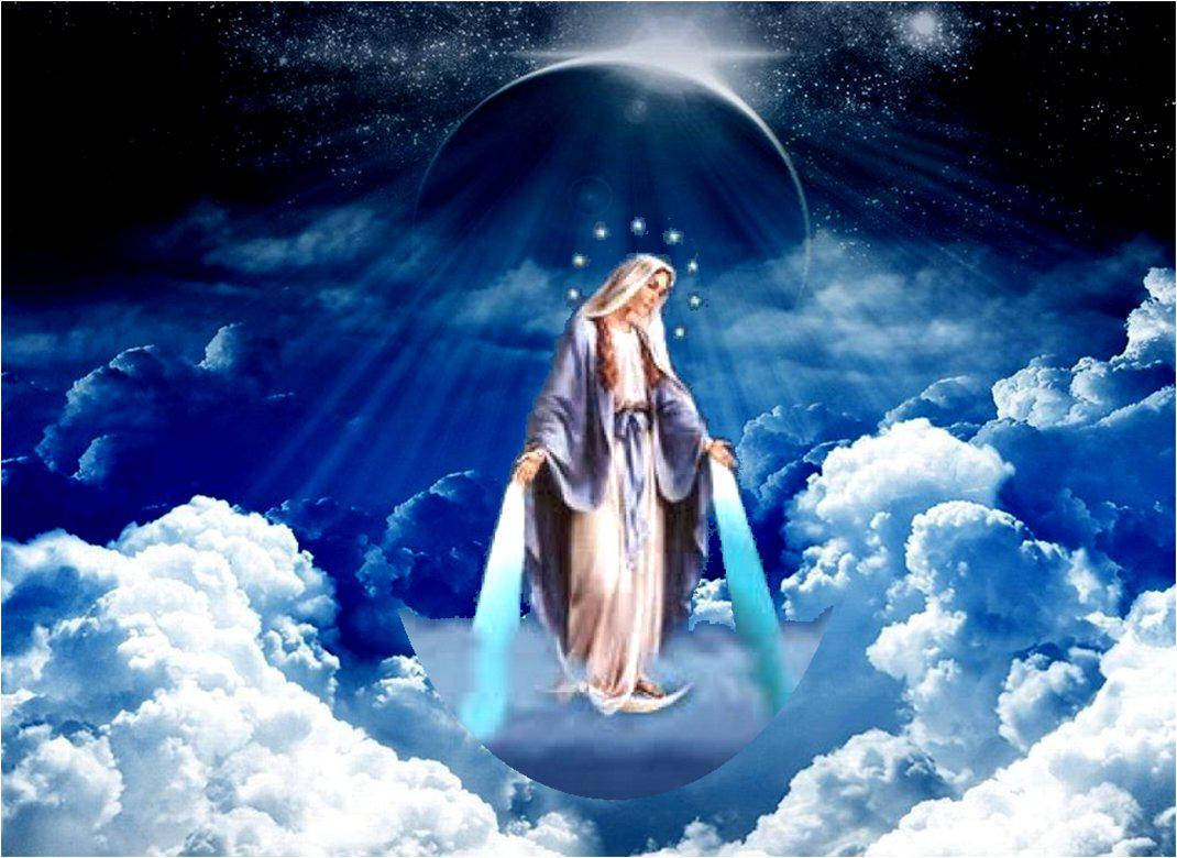 Diejungfrau Maria Wolken Wallpaper