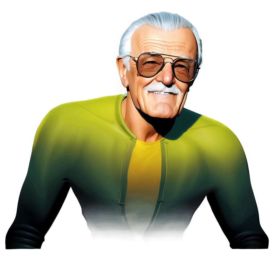 Download The Visionary Stan Lee Cartoon Png 06242024 | Wallpapers.com