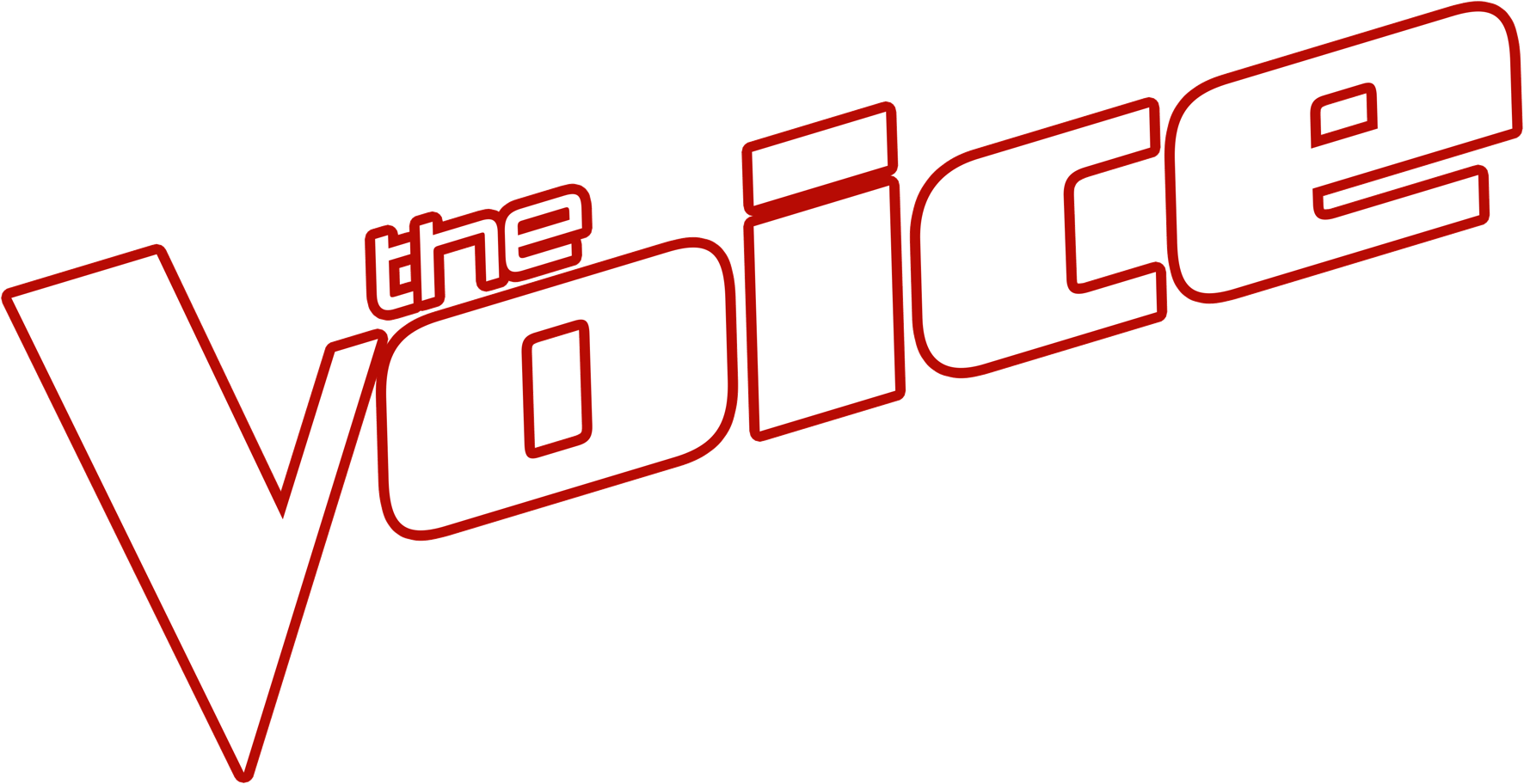 Download The Voice Logo Redand White | Wallpapers.com