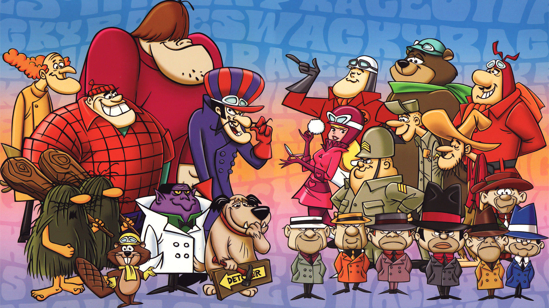 The Wacky Races Characters Wallpaper