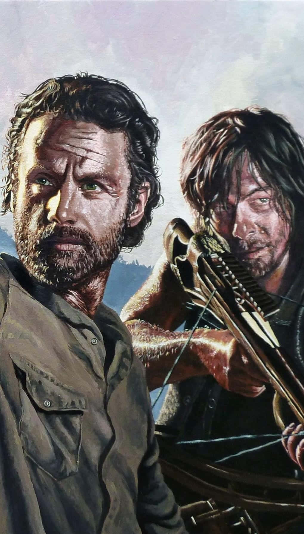 Get ready for the zombie apocalypse with The Walking Dead iPhone Wallpaper