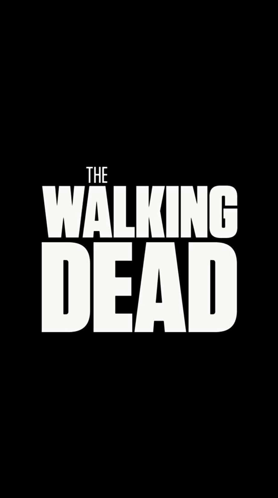 Logoet fra The Walking Dead på en sort baggrund Wallpaper
