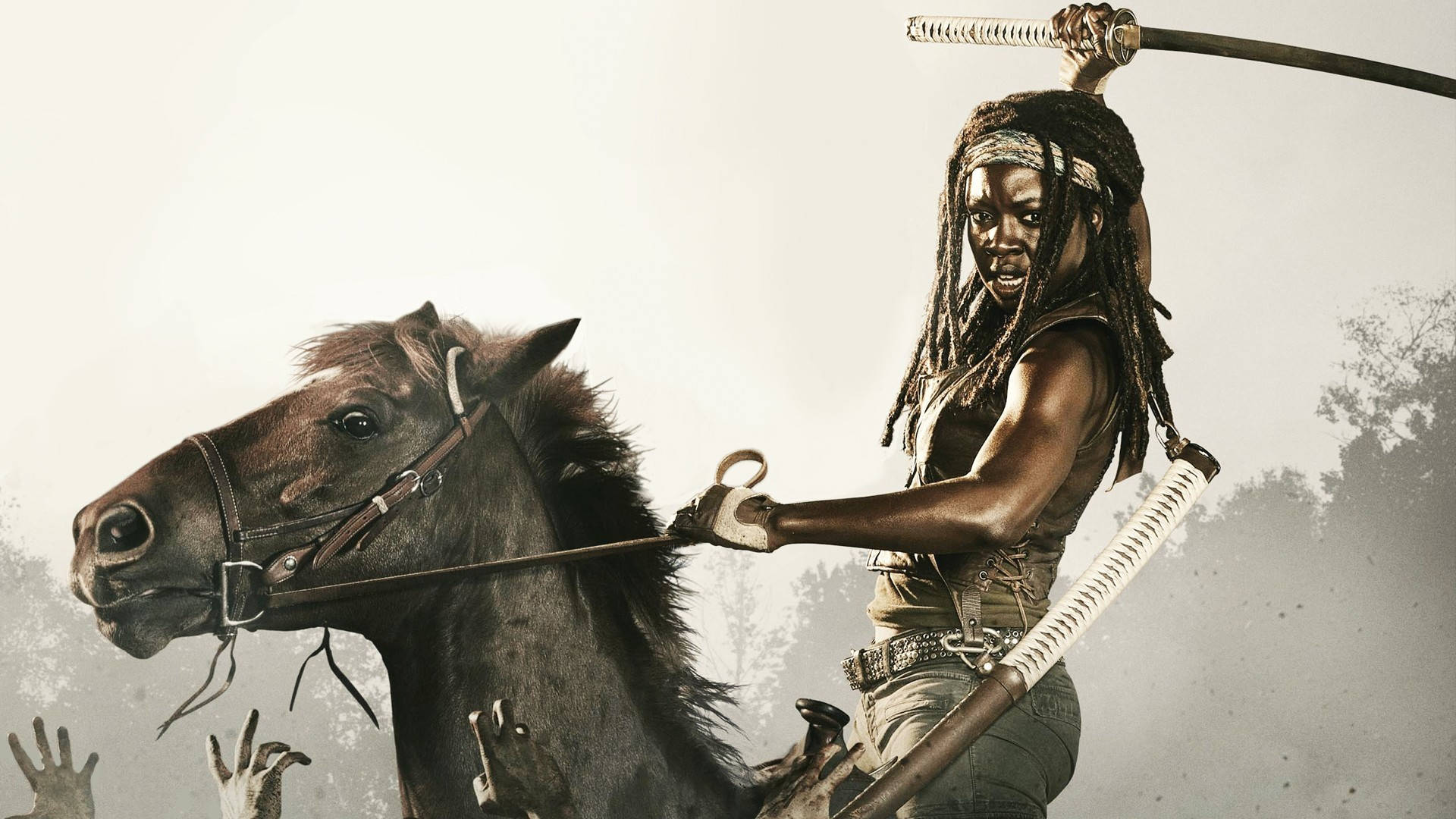 The Walking Dead Michonne With Sword