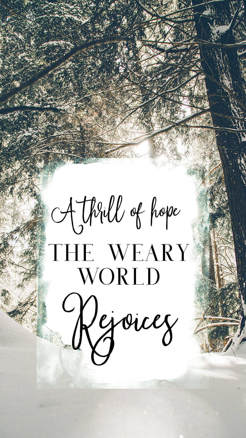 The Weary World Rejoices Versed Wallpaper