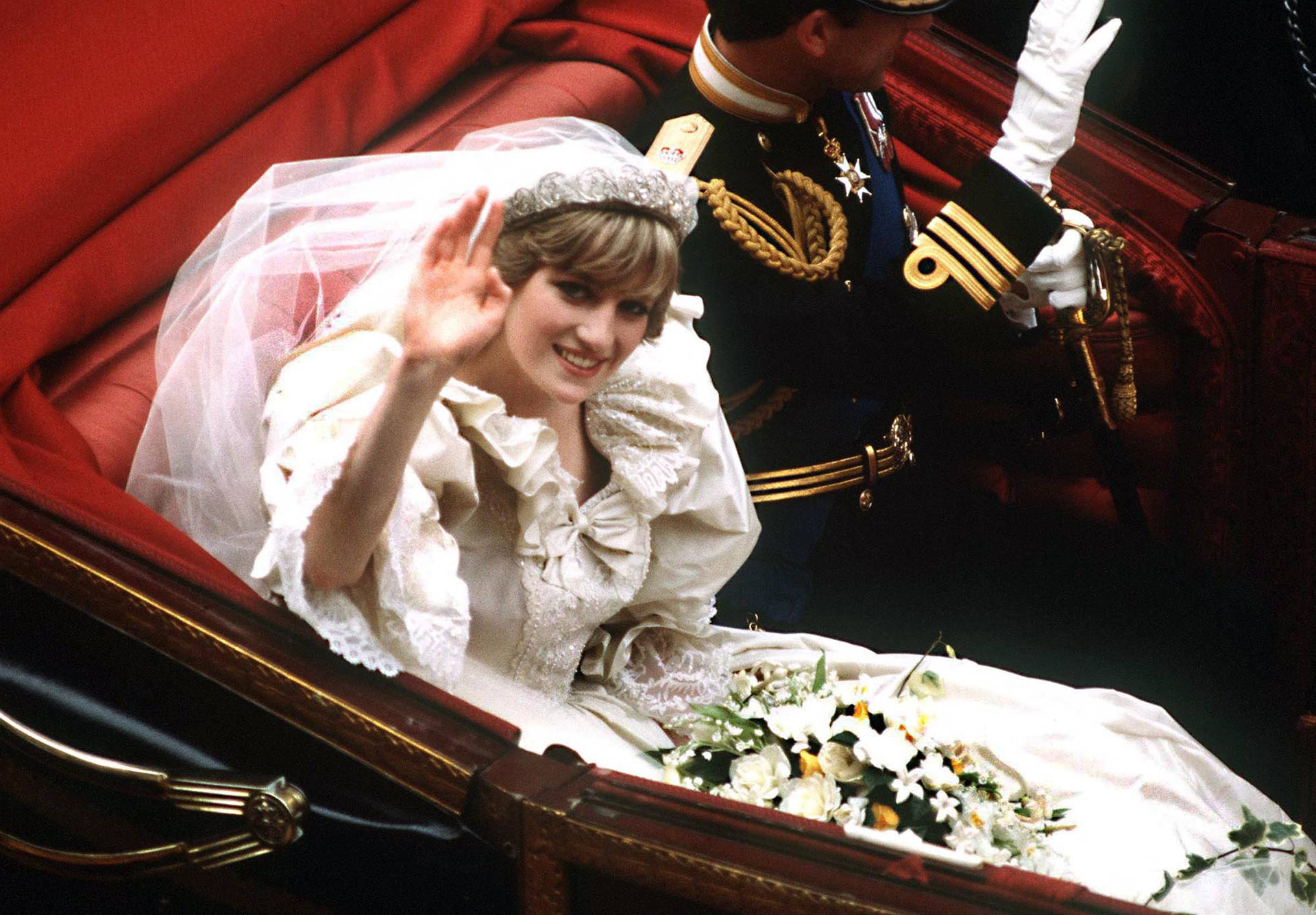 Bröllopetmellan Prinsessan Diana. Wallpaper
