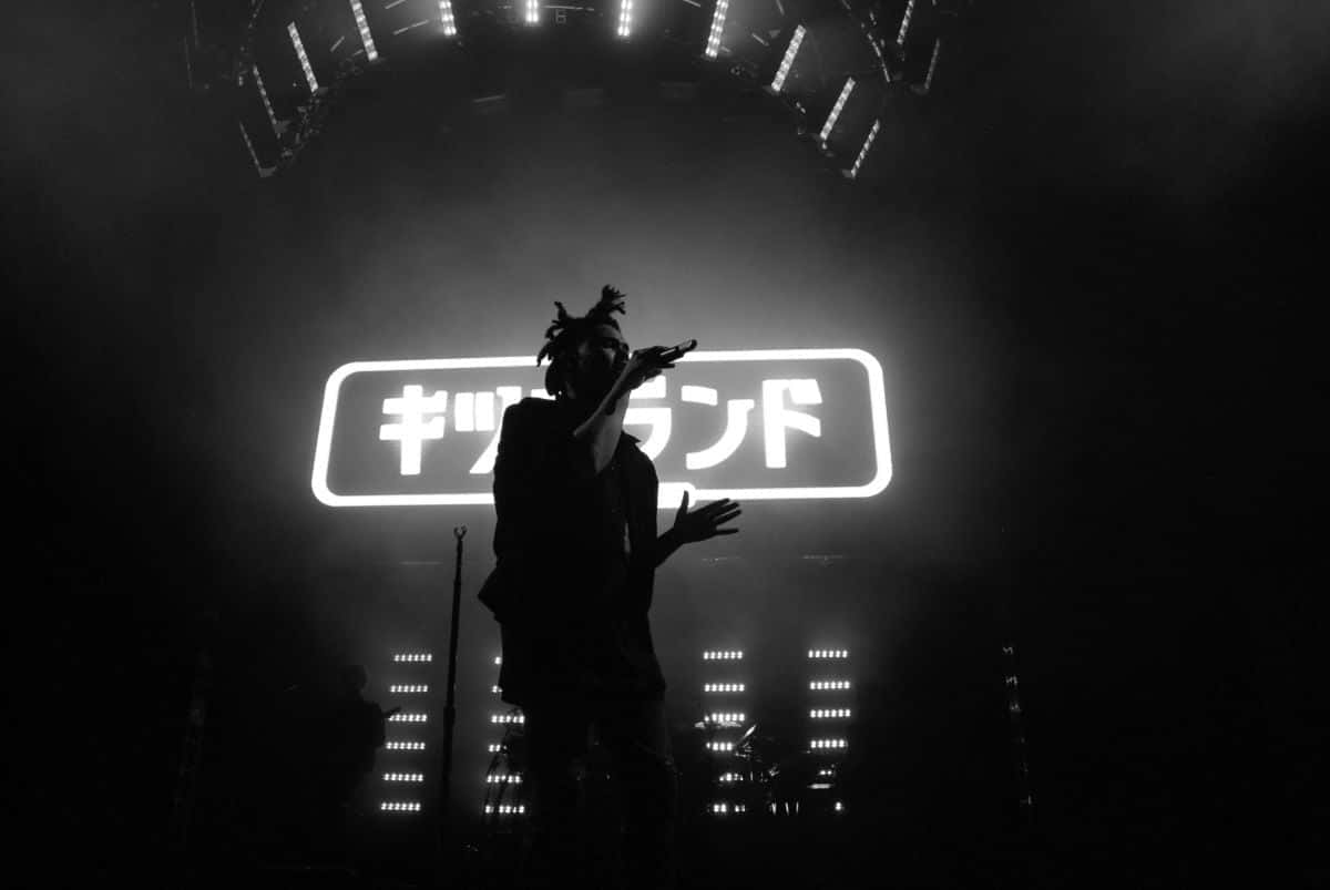 The Weeknd Performing On Stage in Concert