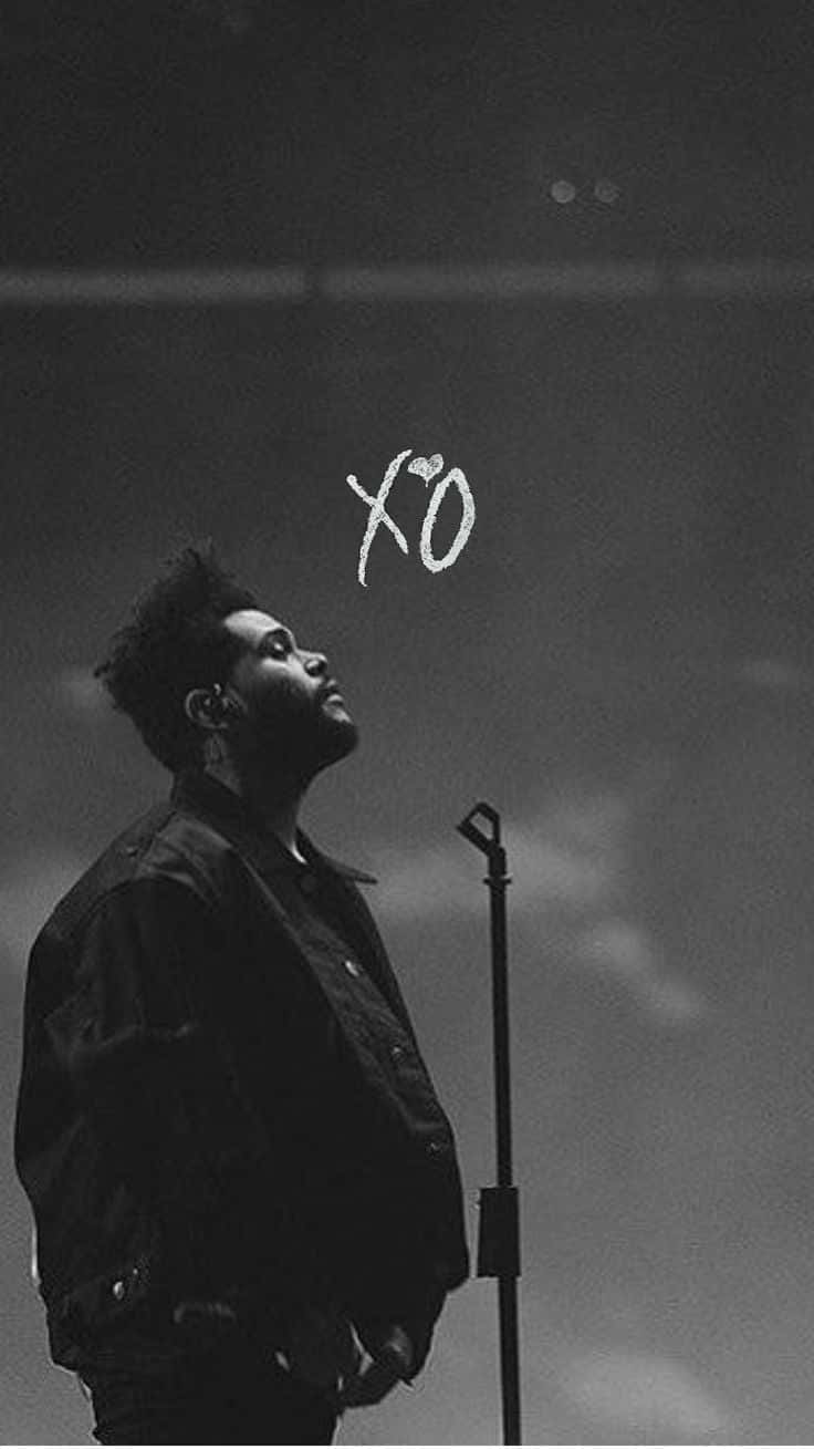 The Weeknd performing live on stage