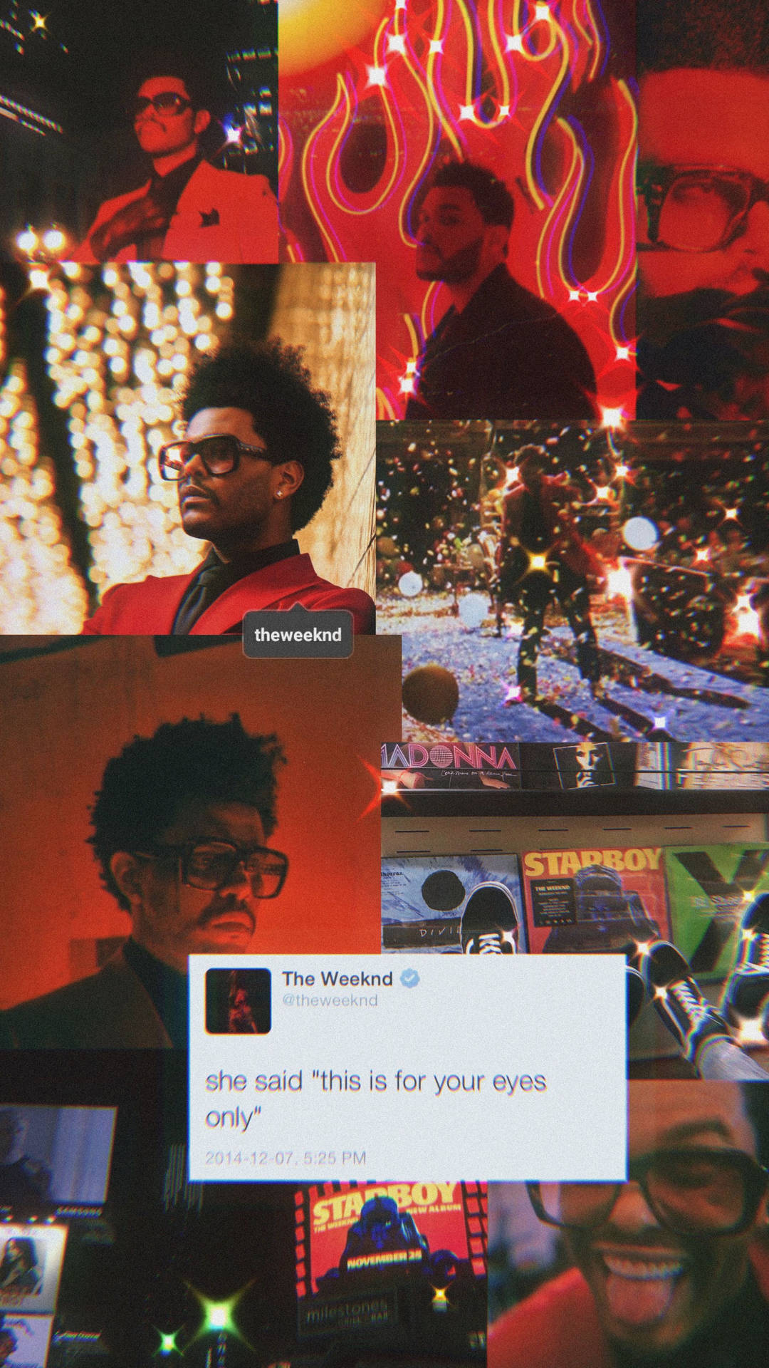 The Weeknd Aesthetic Collage Wallpaper