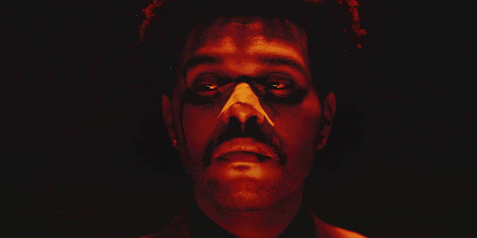 The Weeknd's After Hours album artwork featuring a bold and enigmatic portrait Wallpaper
