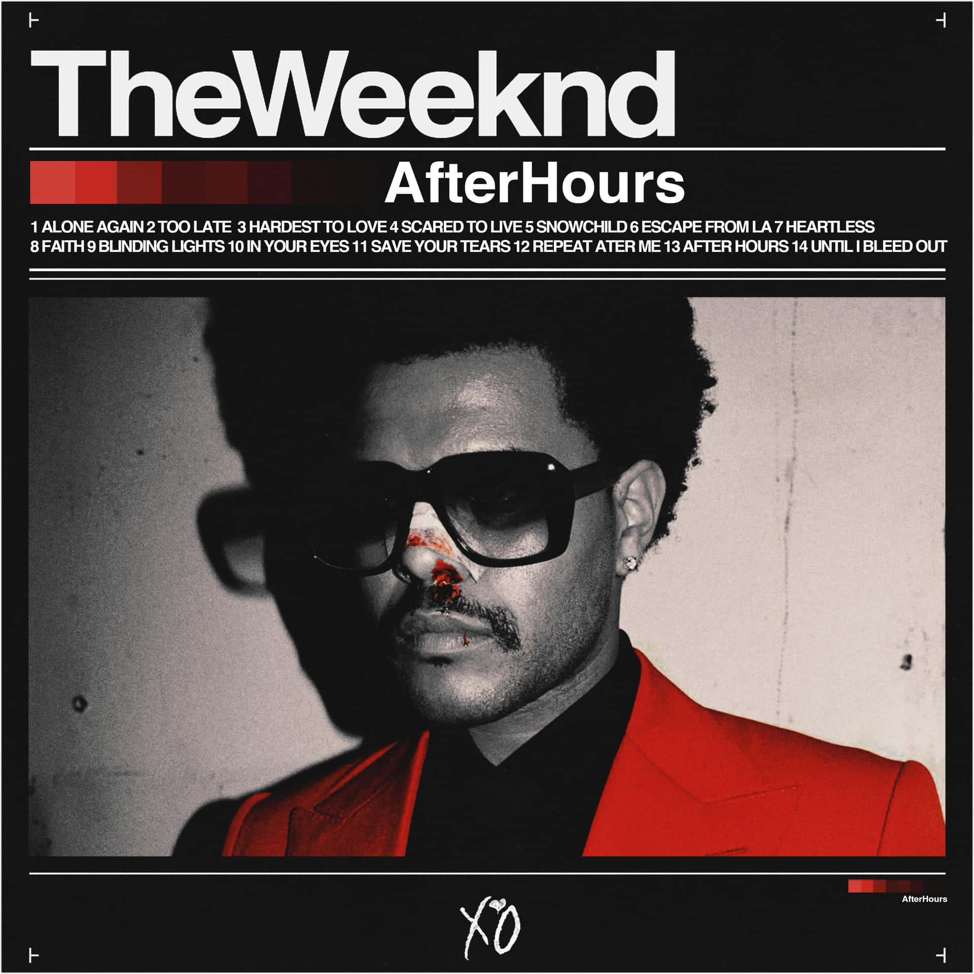 Elarte De La Portada Del Álbum After Hours De The Weeknd. Fondo de pantalla