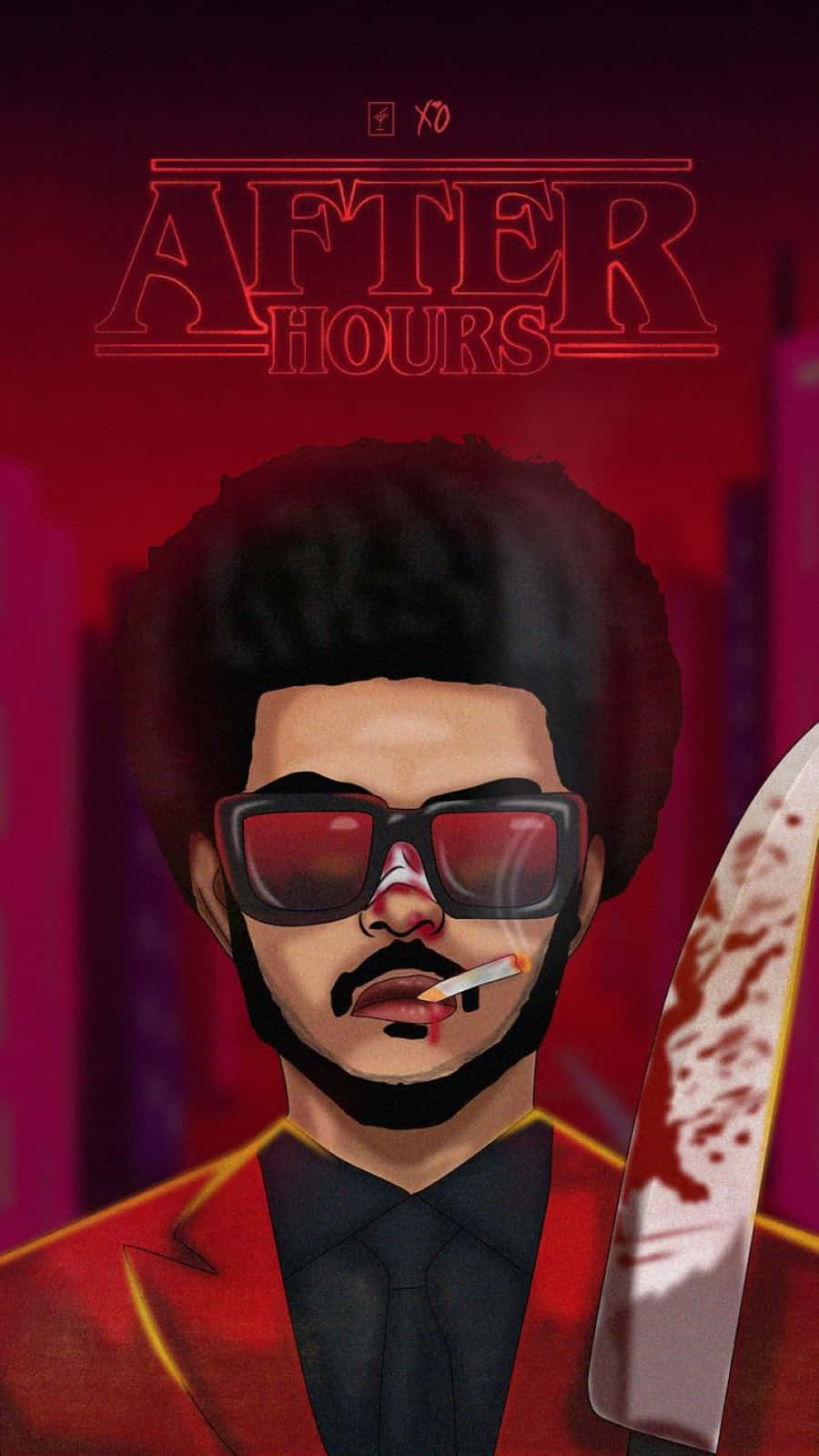 The Weeknd After Hours Albumkunst Bakgrunnsbildet