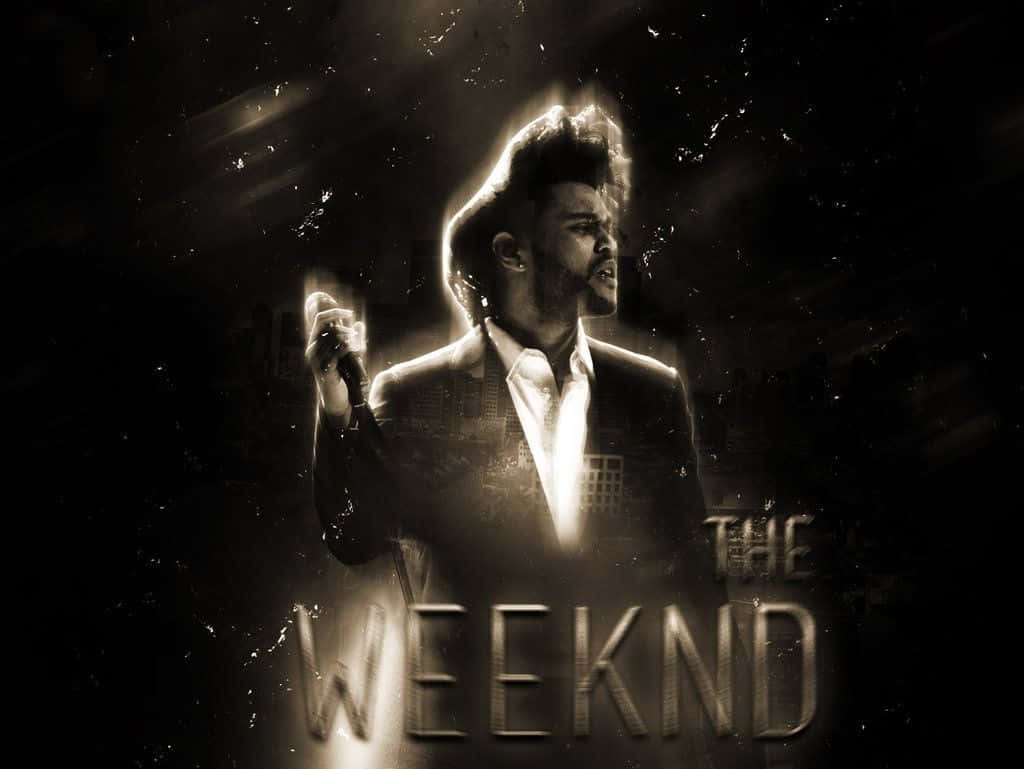Wallpaperthe Weeknd Fanart-poster Iphone-bakgrundsbild Wallpaper