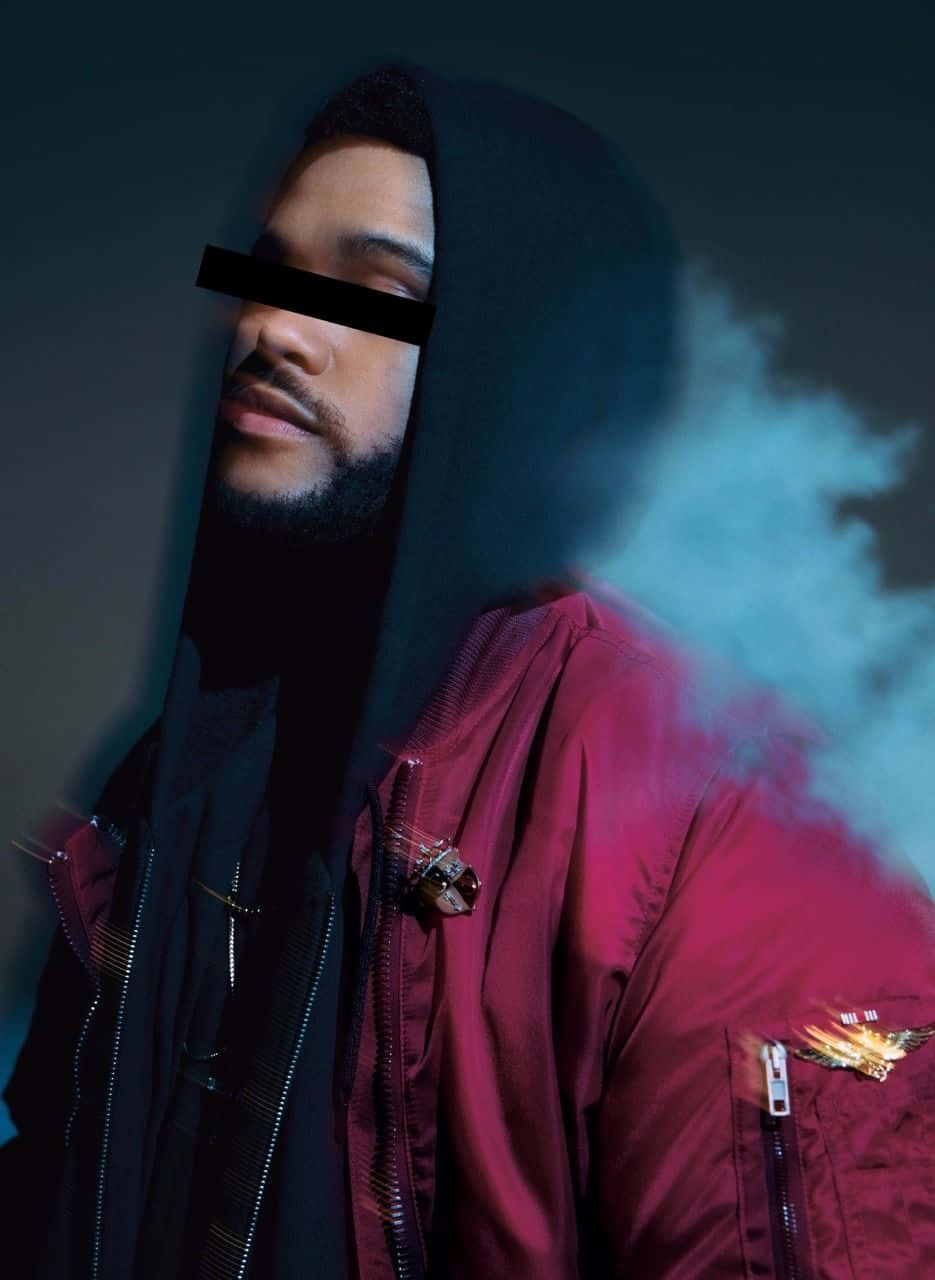 The Weeknd i Hoodie iPhone Tapet Wallpaper