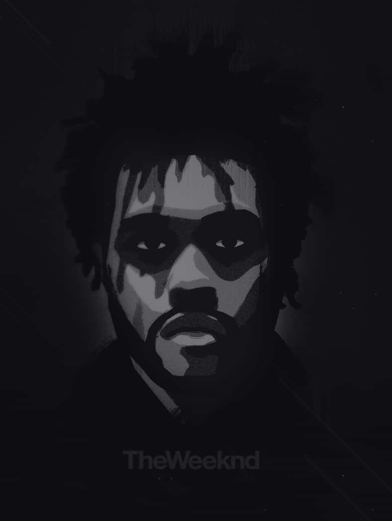 Imagende The Weeknd Y Su Recién Lanzado Iphone. Fondo de pantalla