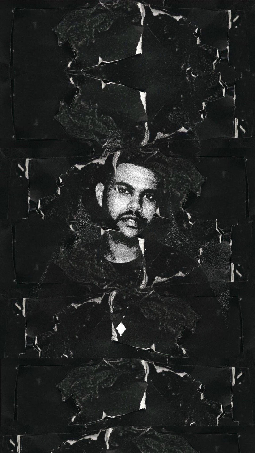 The Weeknd Ripped Paper Wallpaper