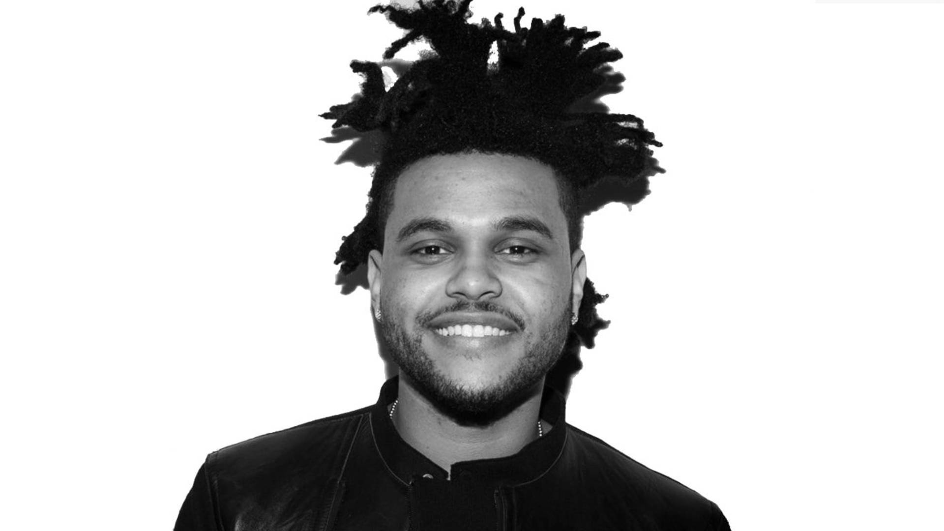 The Weeknd's Captivating Monochrome Smile Wallpaper