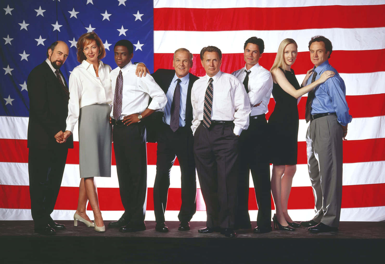 The West Wing Cast In Action Wallpaper