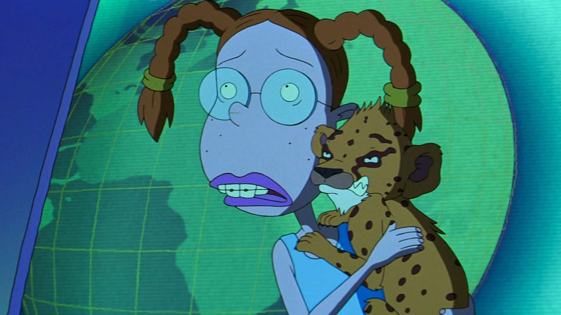 The Wild Thornberrys Eliza With Cheetah Wallpaper