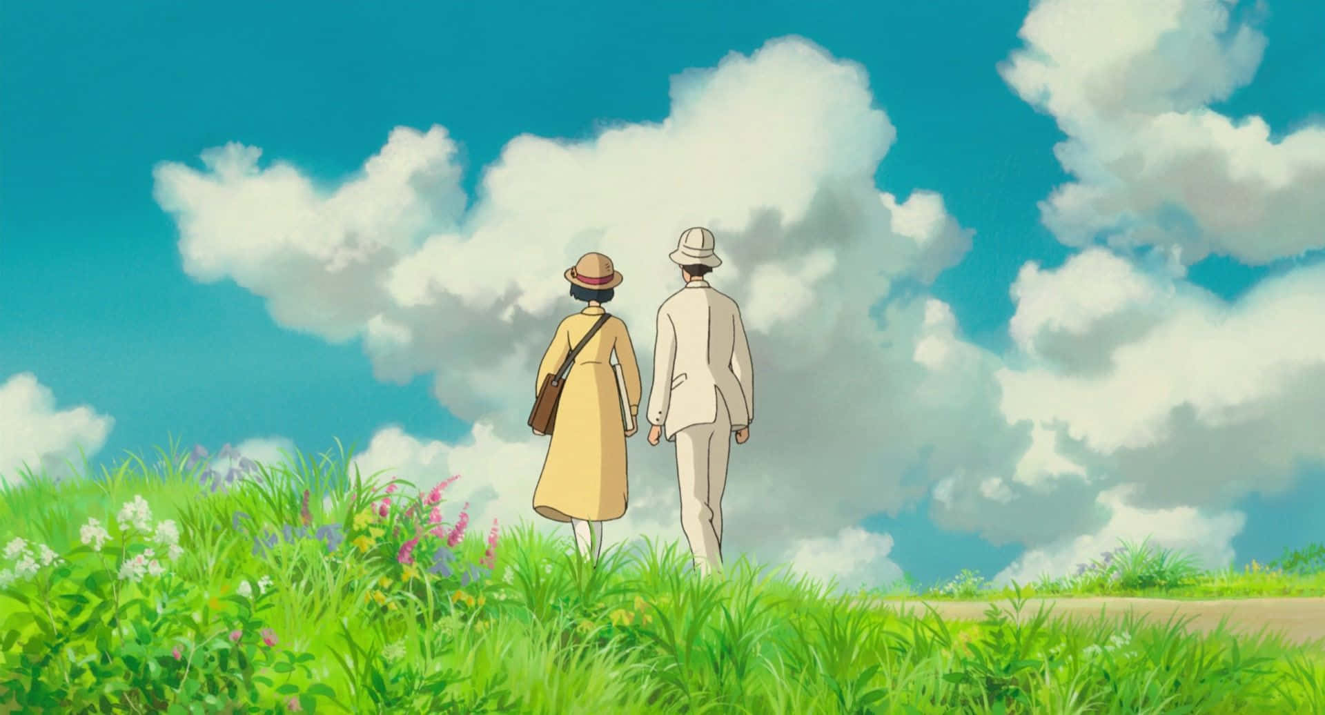 Planes soar through the sky in Miyazaki’s The Wind Rises Wallpaper
