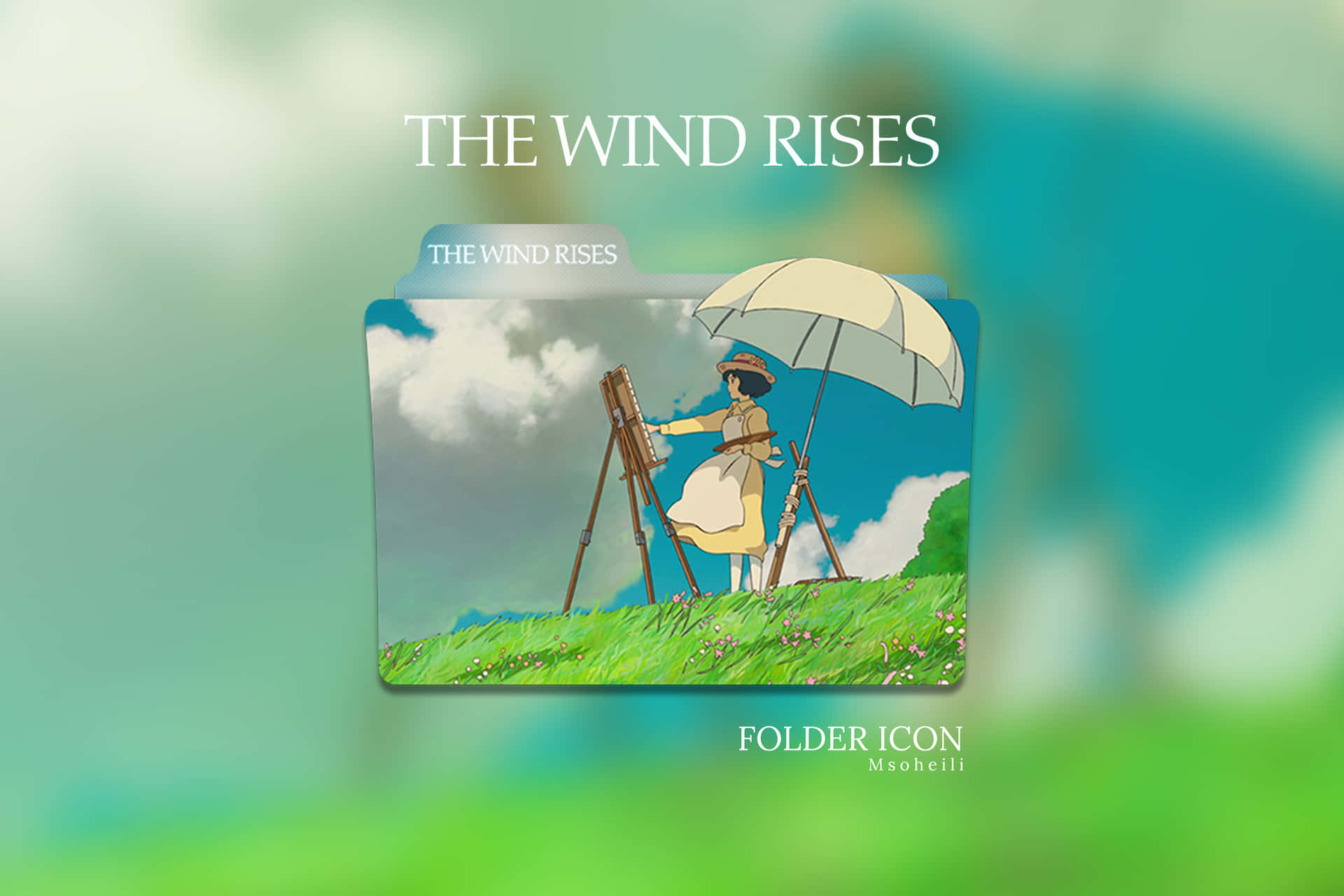 A young man stands atop a ridge as the wind passes through Wallpaper