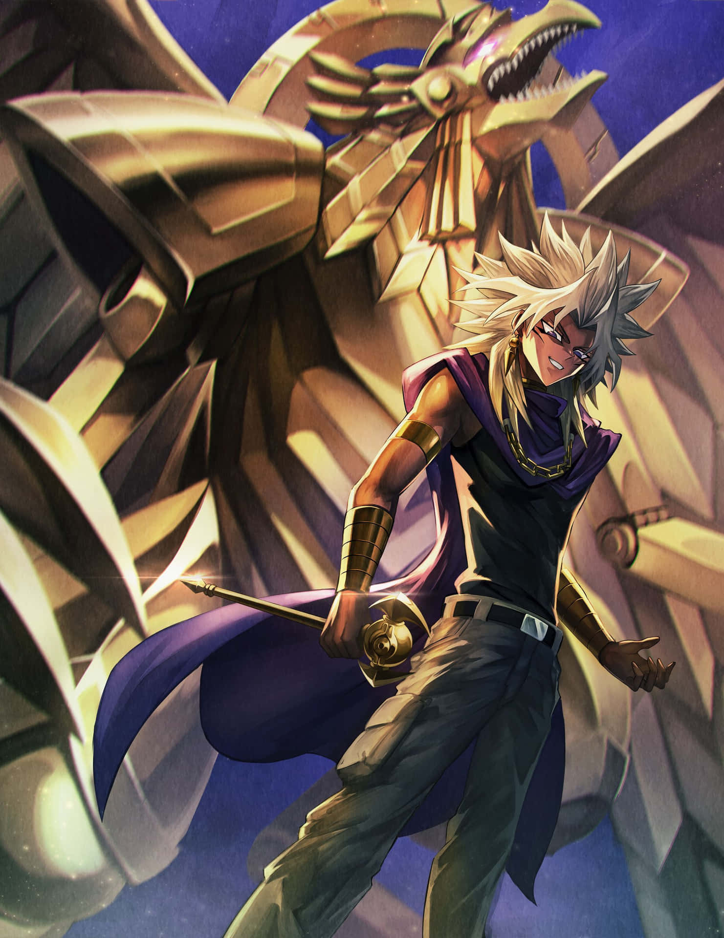 The mighty Winged Dragon of Ra in breathtaking artwork Wallpaper