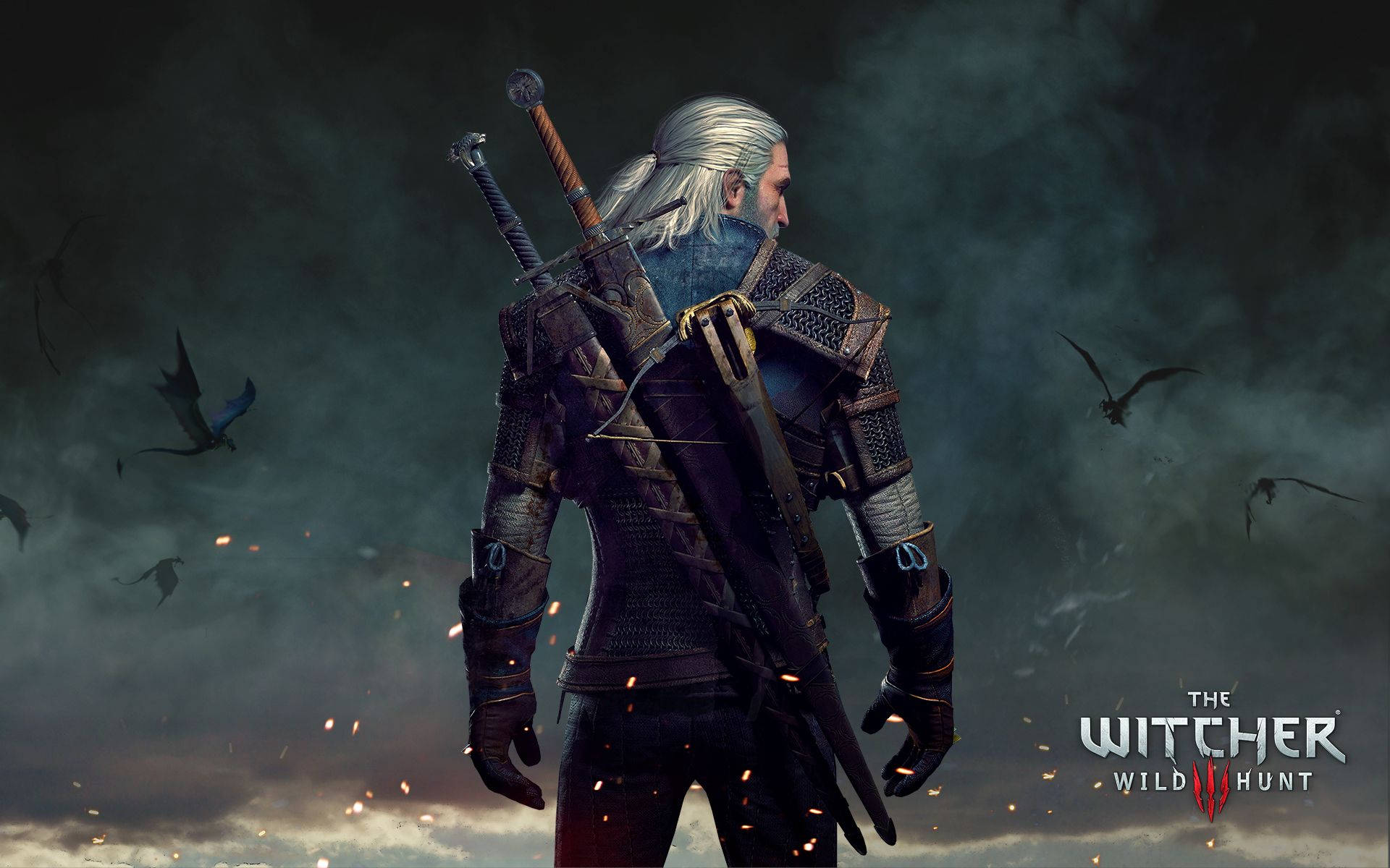 "Geralt of Rivia fights a Wild Hunt in The Witcher 3" Wallpaper