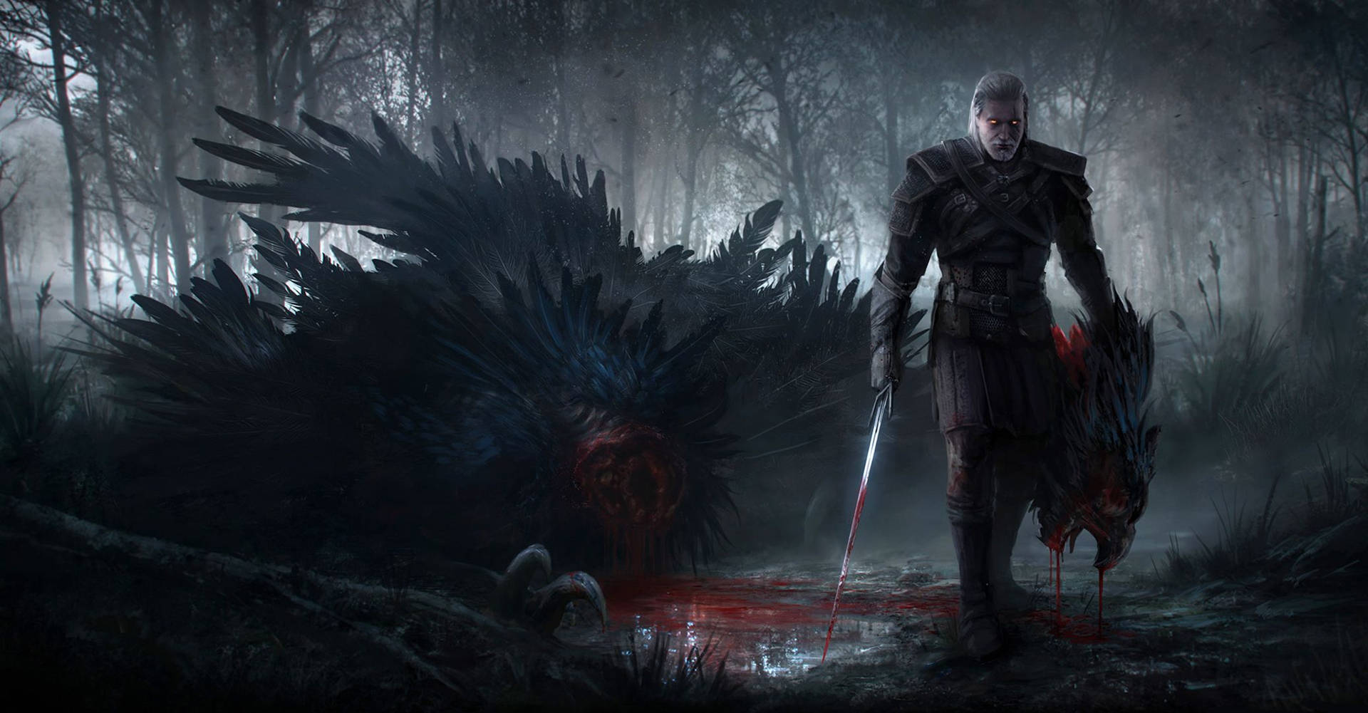 Embark on an Epic journey with Geralt of Rivia in The Witcher 3: Wild Hunt Wallpaper