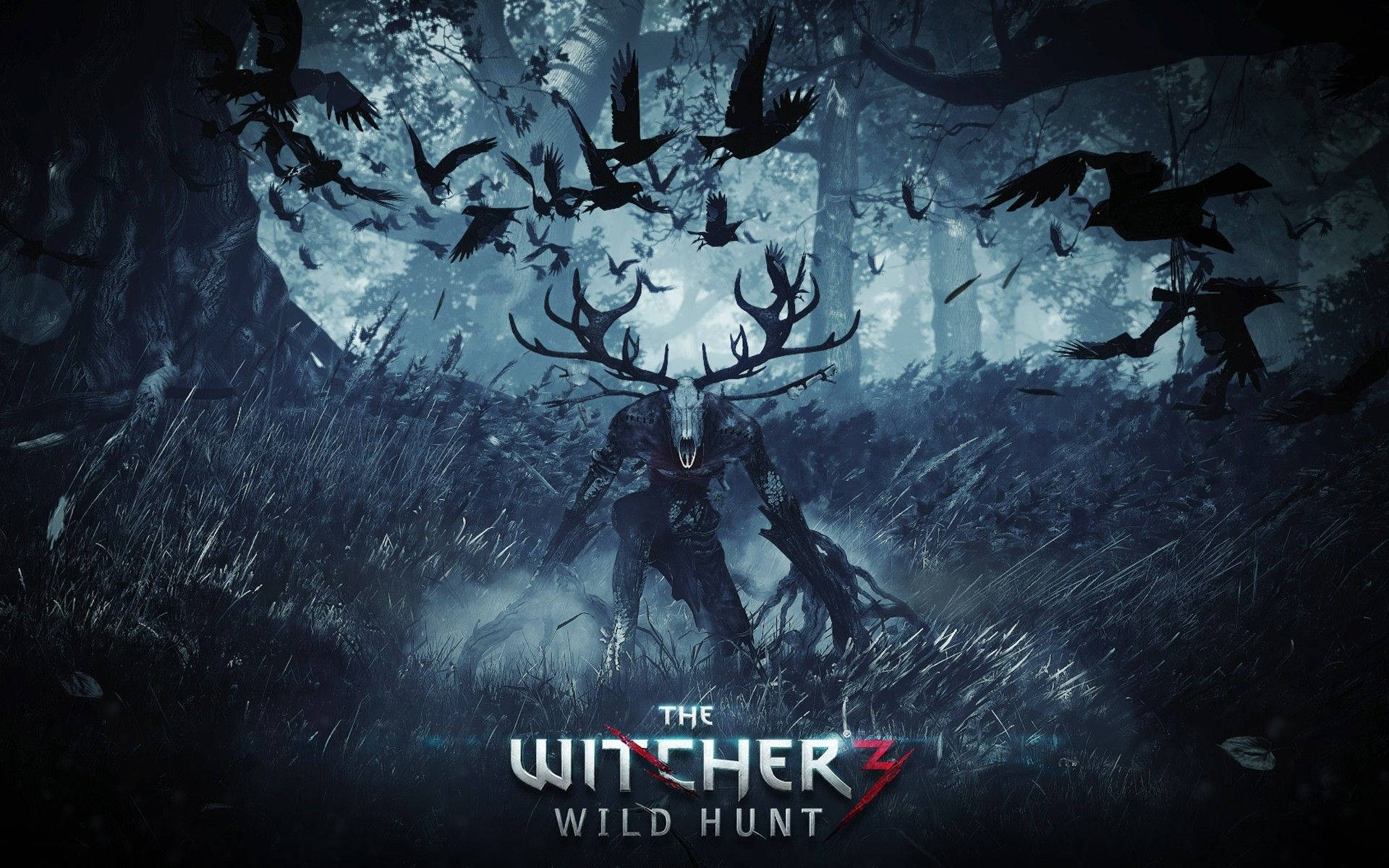 Geralt of Rivia hunts with a spectral spirit in The Witcher 3: Wild Hunt Wallpaper