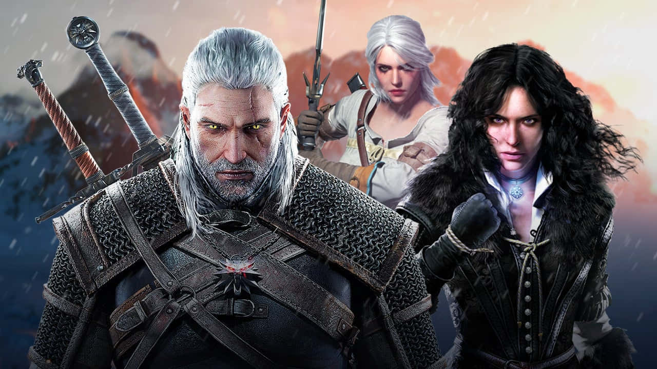 The Witcher characters gather for an epic adventure Wallpaper