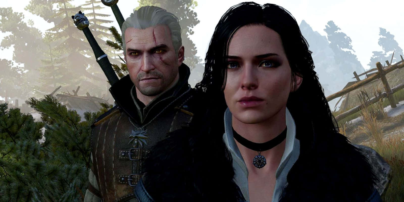 A Magnificent Group Shot of Iconic Characters from The Witcher Franchise Wallpaper