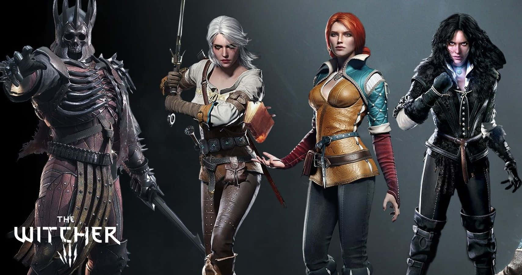 The Witcher Characters in Action Wallpaper