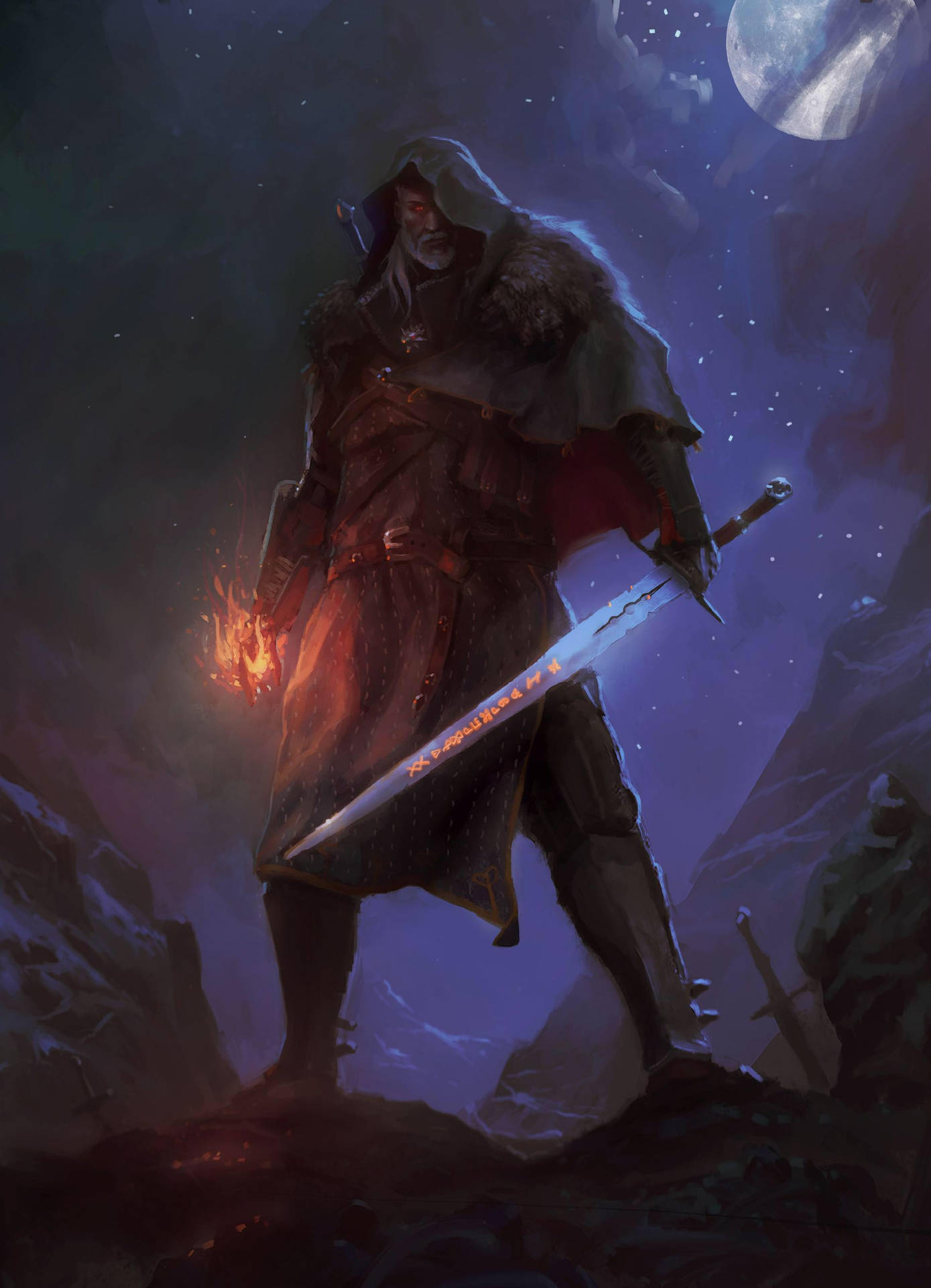 The Witcher Geralt - A Sorcerer of Immense Power Wallpaper