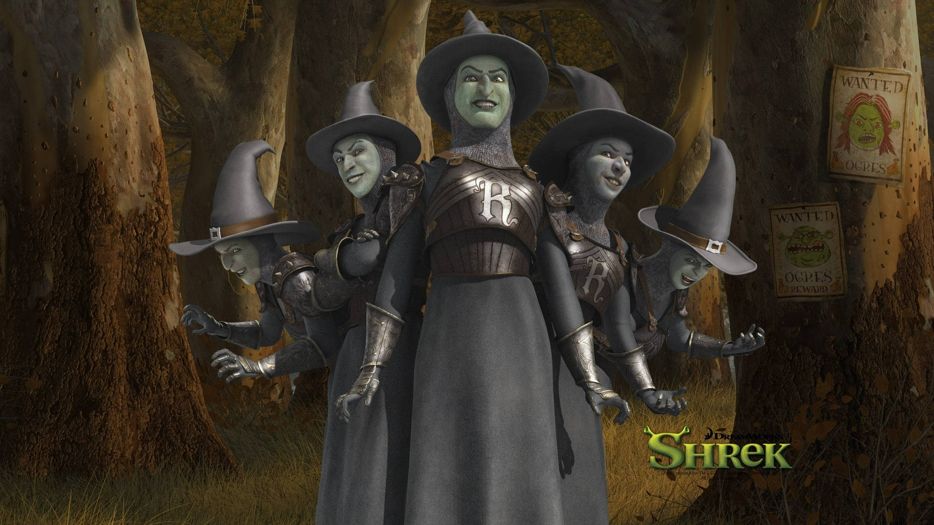 Lestreghe Di Shrek E Vissero Felici E Contente. Sfondo
