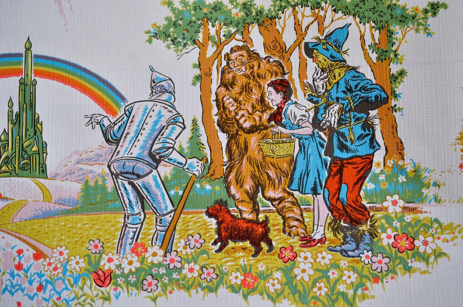 The Wizard Of Oz Colorful Drawing Background